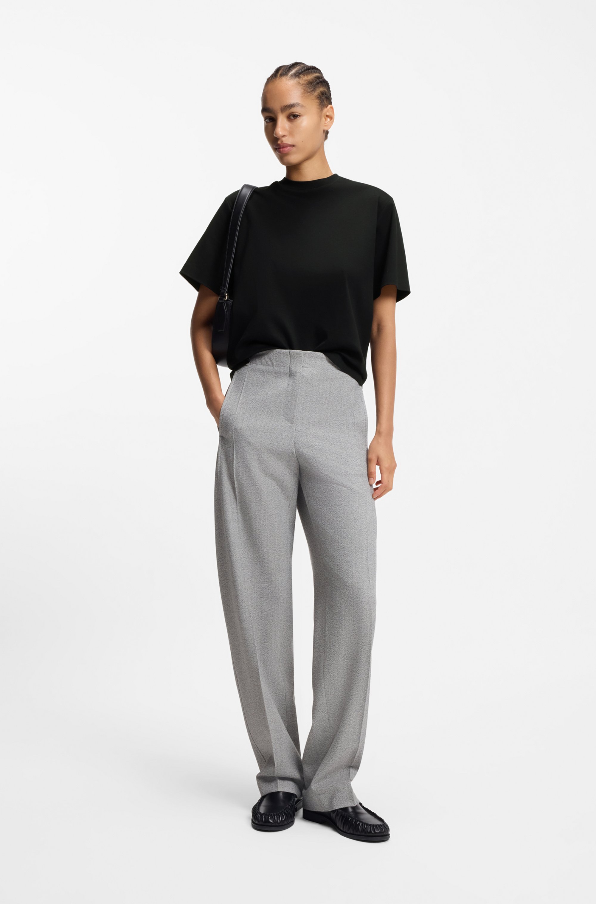 Relaxed-fit T-shirt in mercerised cotton