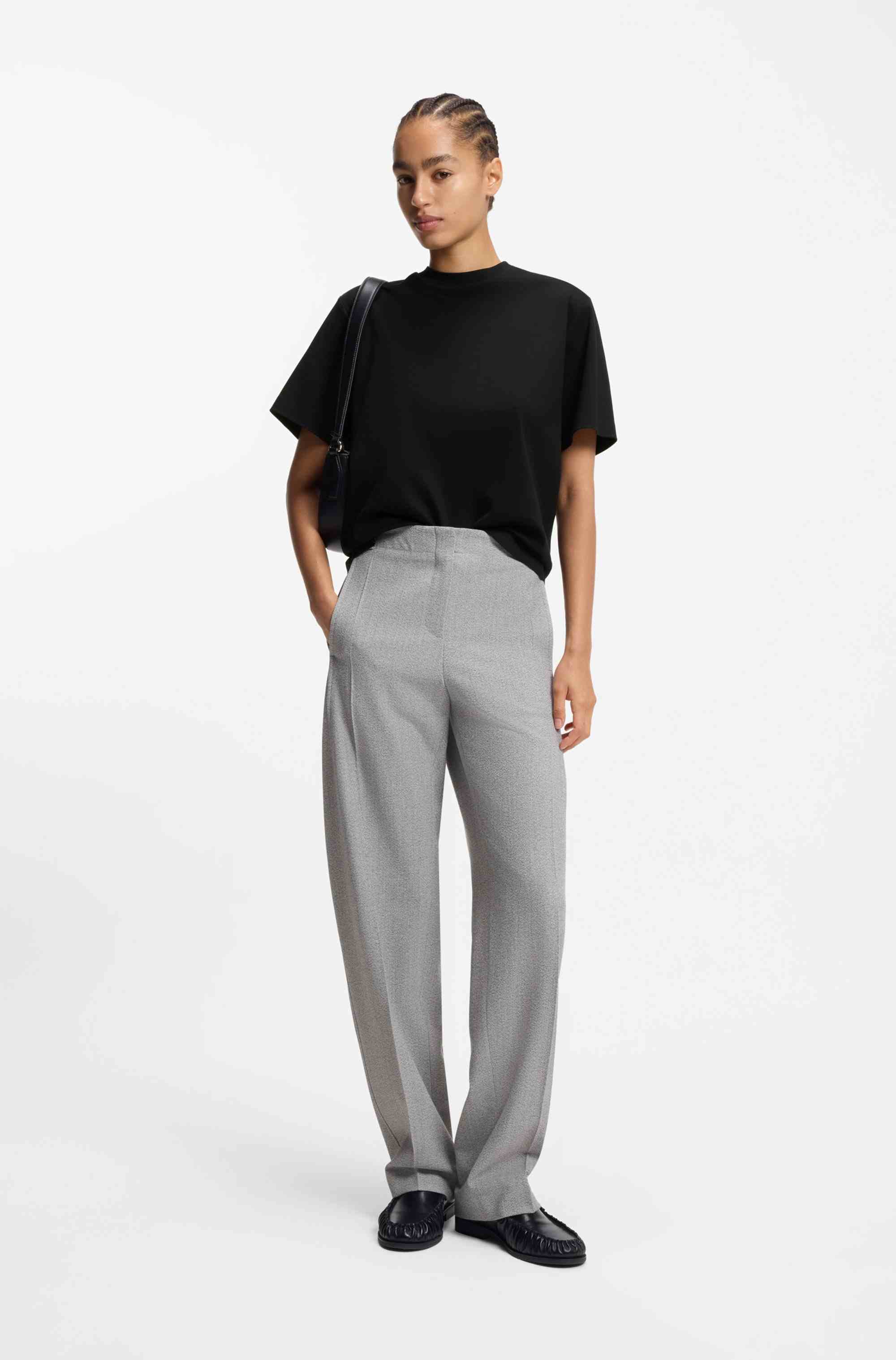 Relaxed-fit T-shirt in mercerised cotton