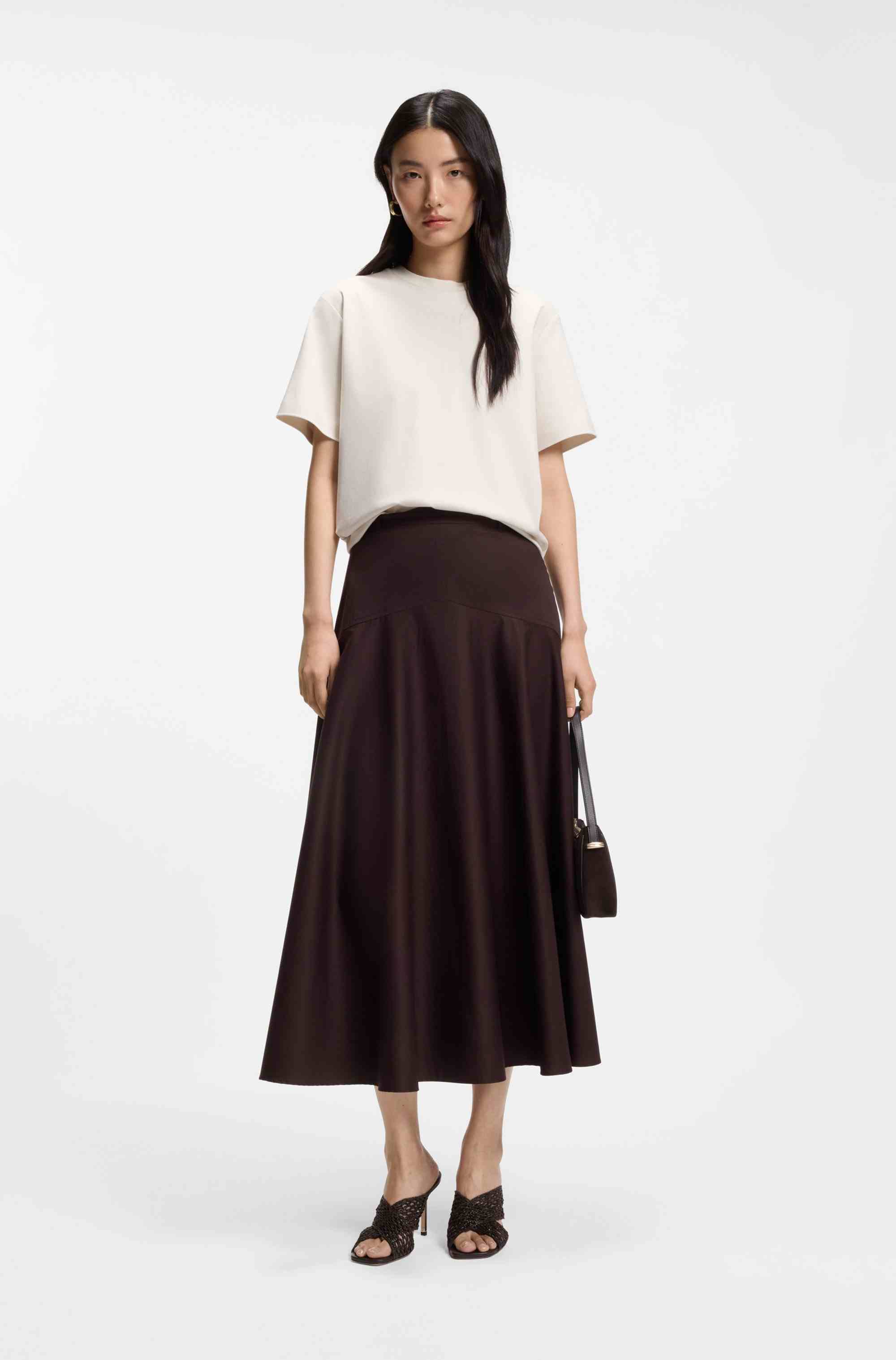 Relaxed-fit T-shirt in mercerised cotton