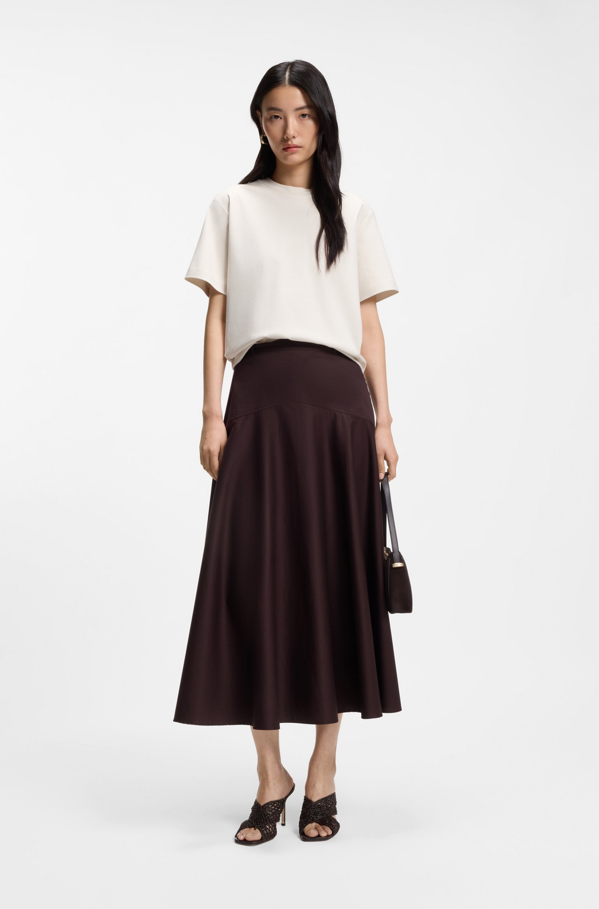 Relaxed-fit T-shirt in mercerised cotton