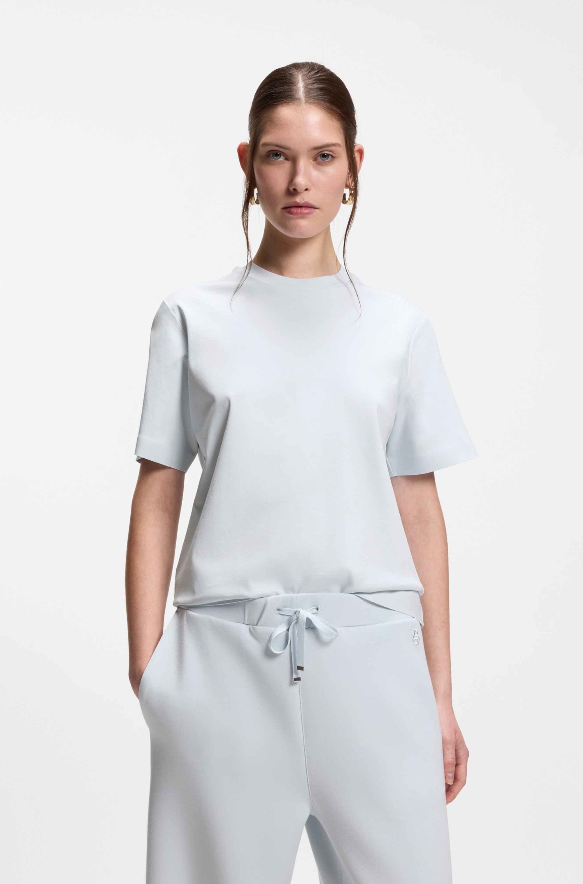 Relaxed-fit T-shirt in mercerised cotton