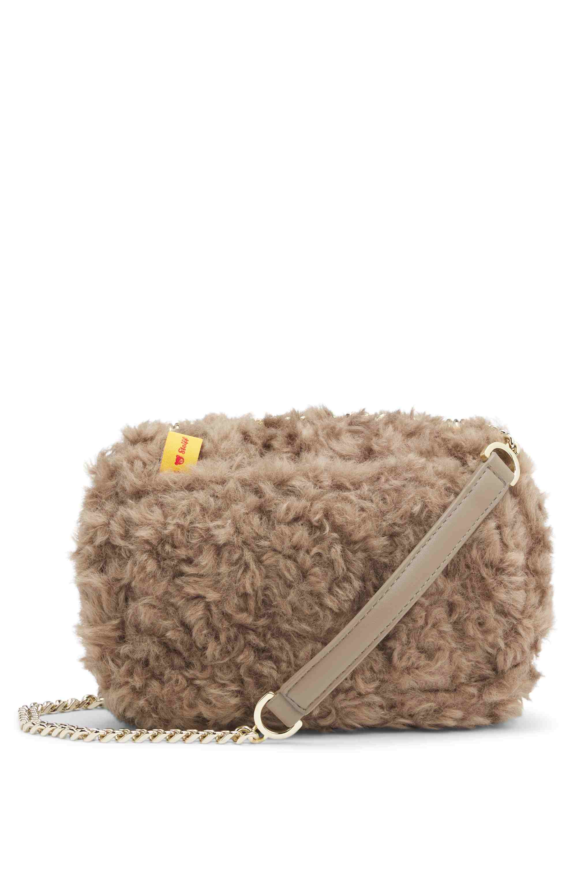 BOSS x Steiff teddy shoulder bag with chain strap