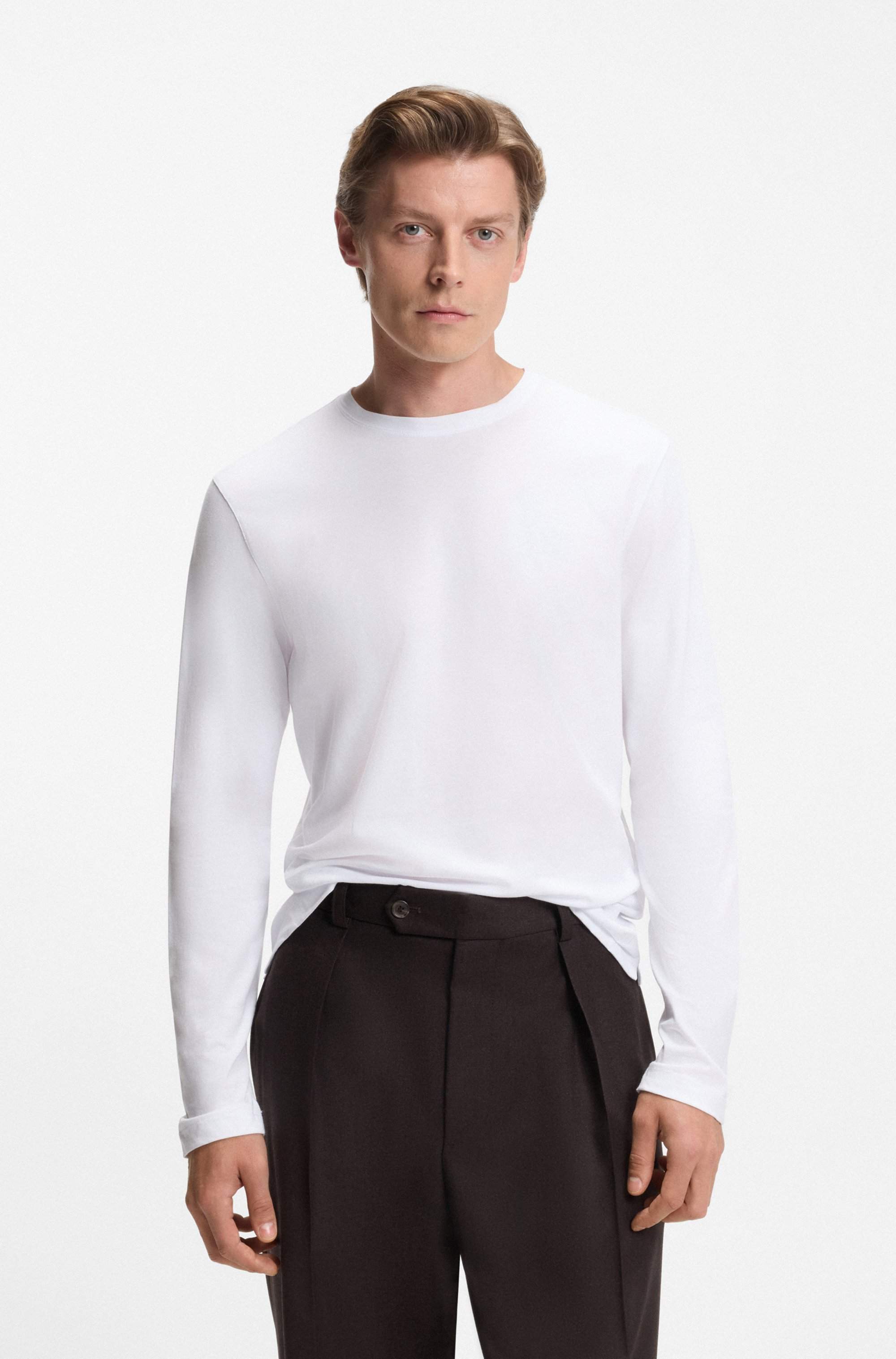 BECKHAM x BOSS T-shirt in mercerised cotton