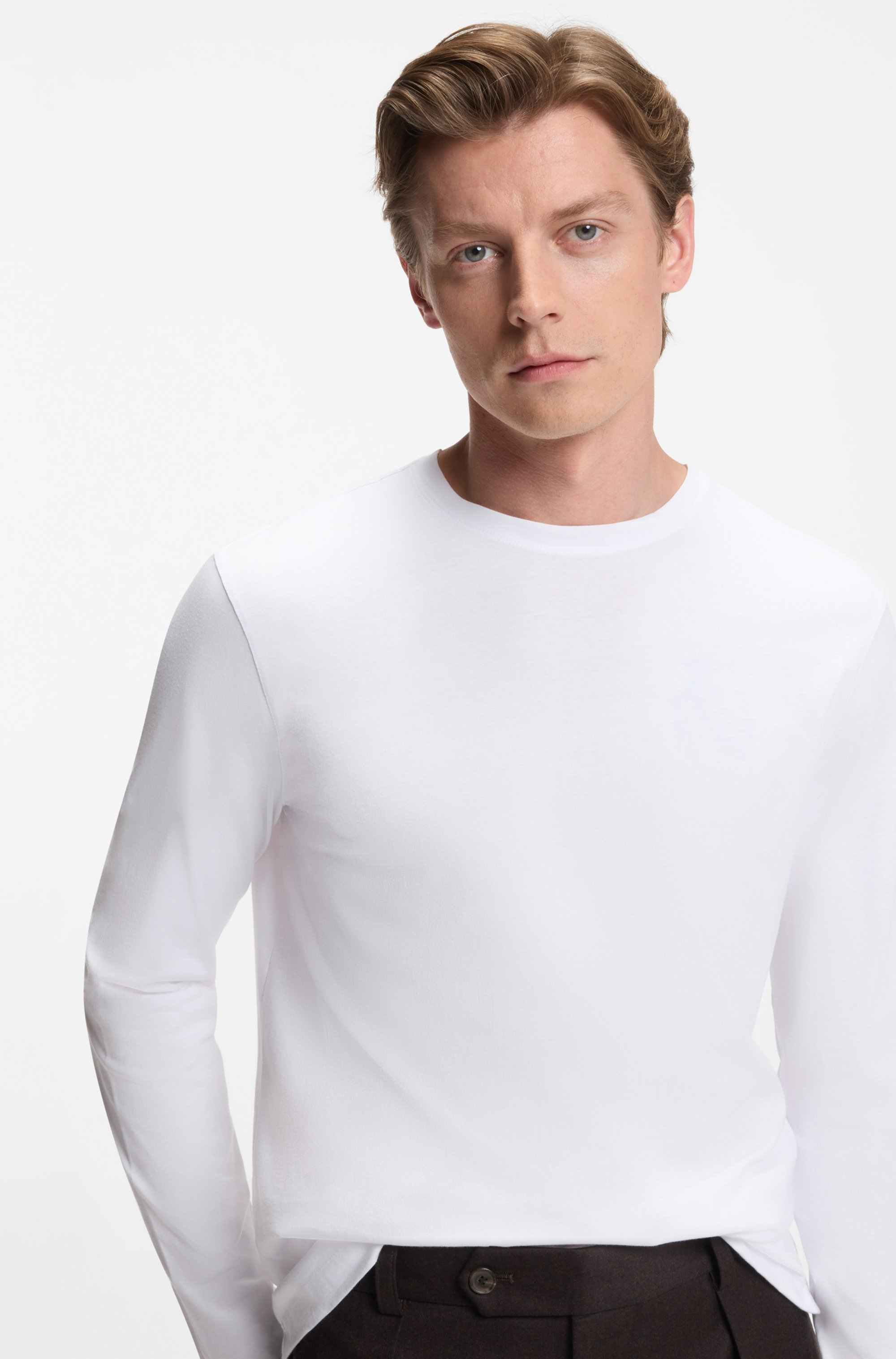 BECKHAM x BOSS T-shirt in mercerised cotton