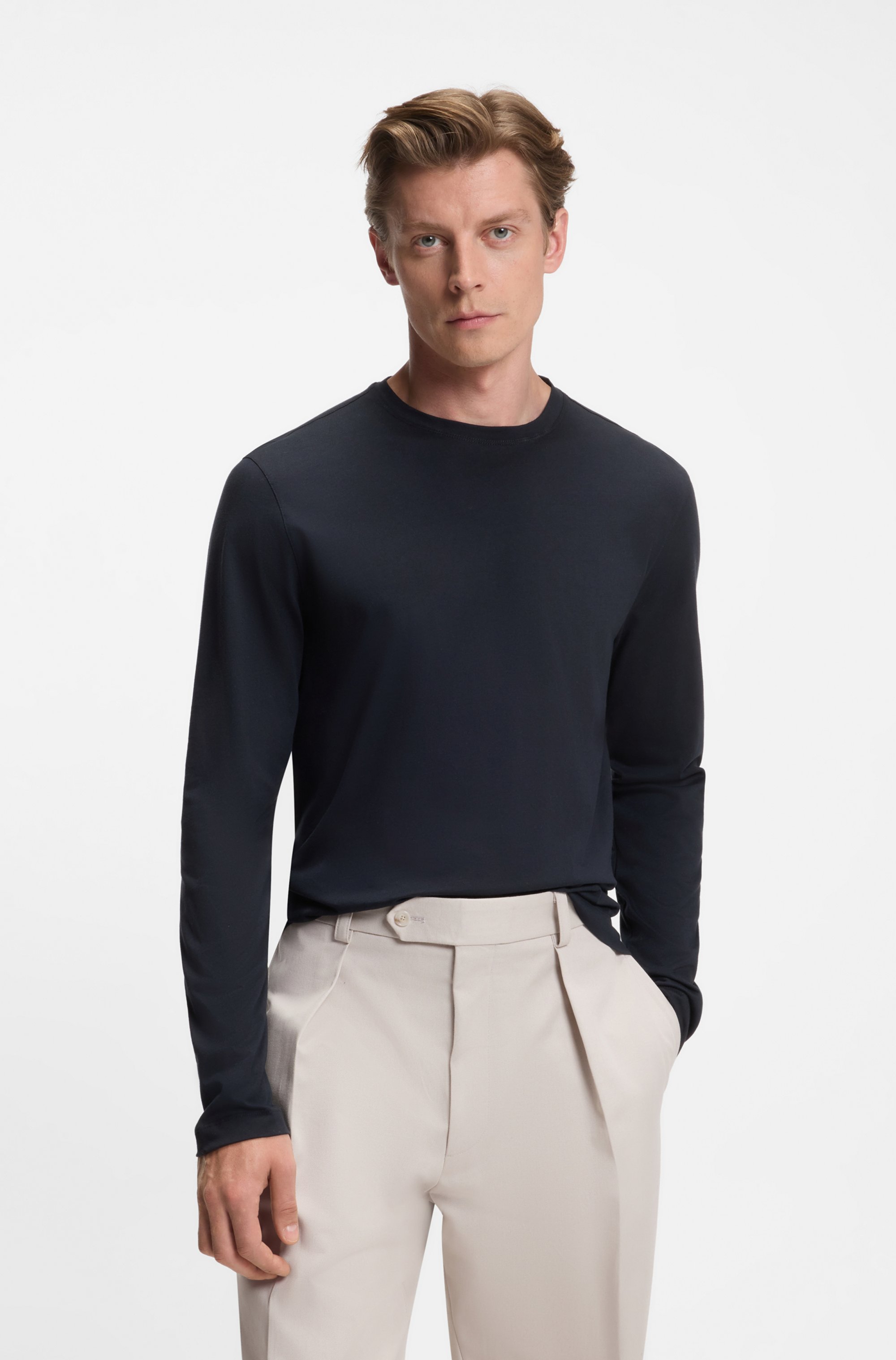 BECKHAM x BOSS T-shirt in mercerised cotton