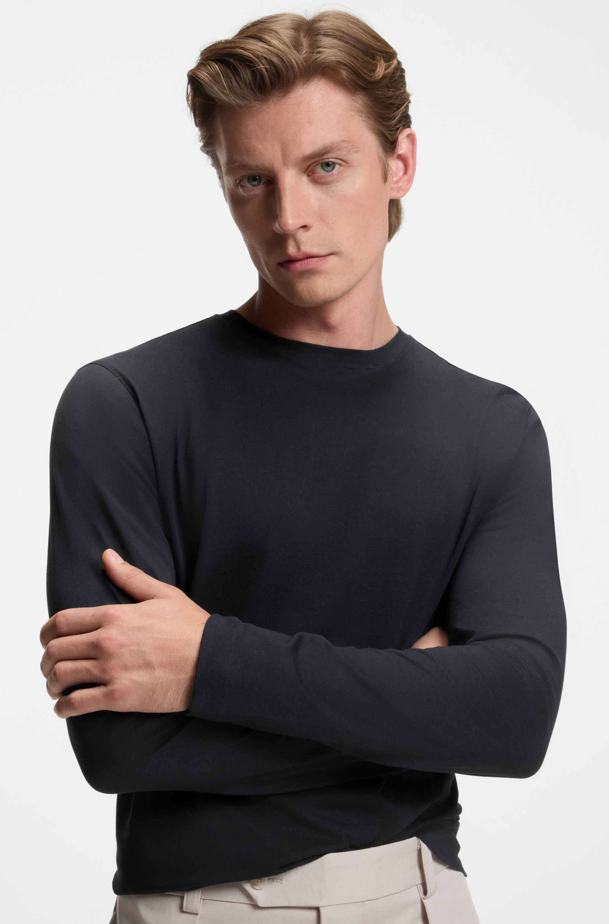 BECKHAM x BOSS T-shirt in mercerised cotton