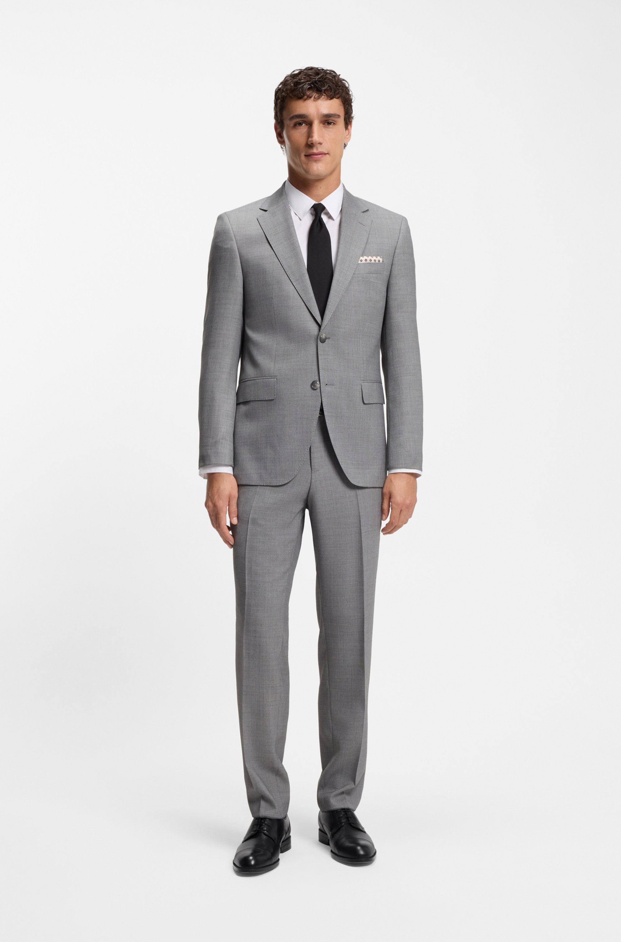 Printed-leather Derby shoes with cap toe