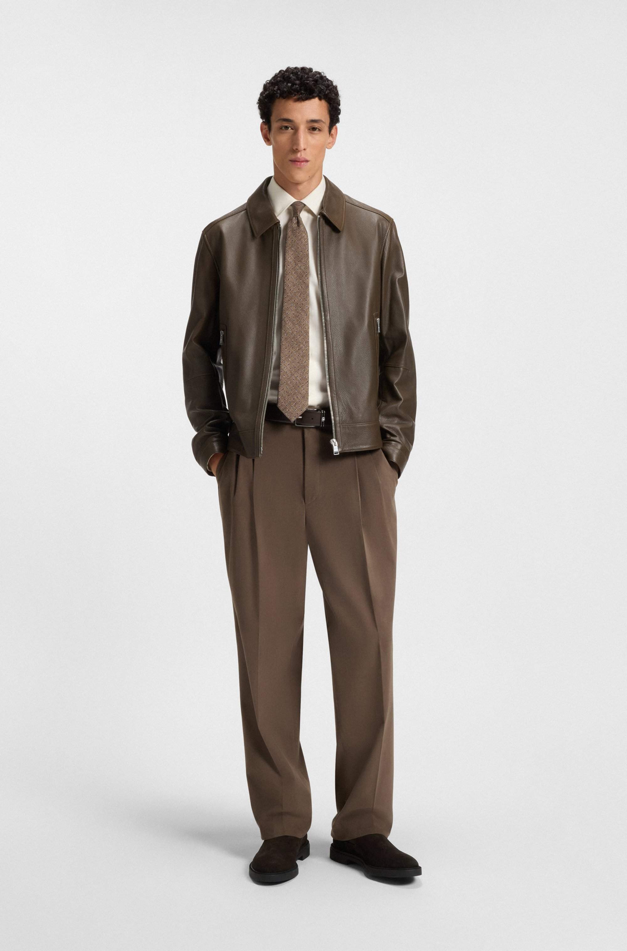 Suede Chelsea boots with signature stripe