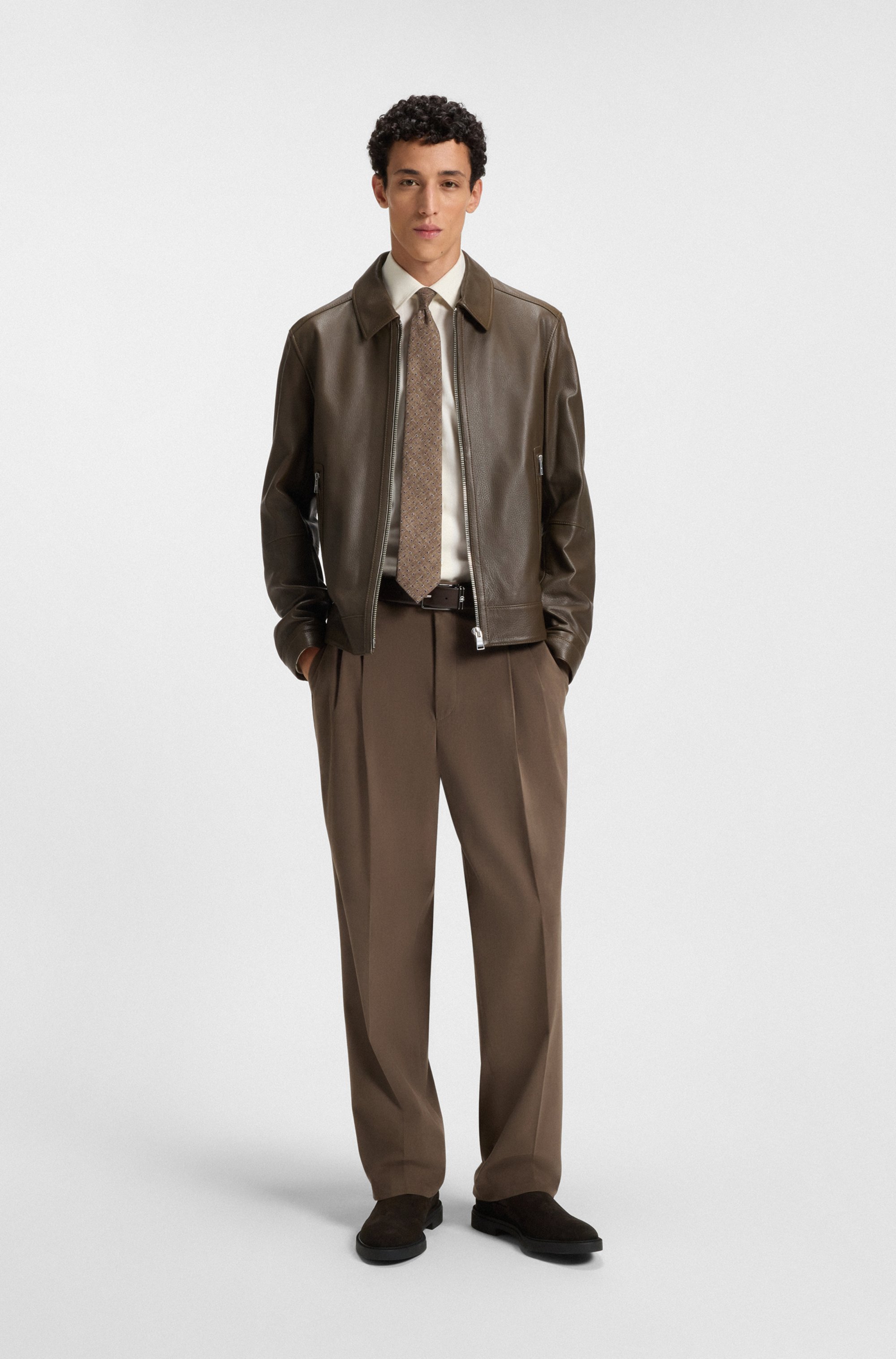 Suede Chelsea boots with signature stripe