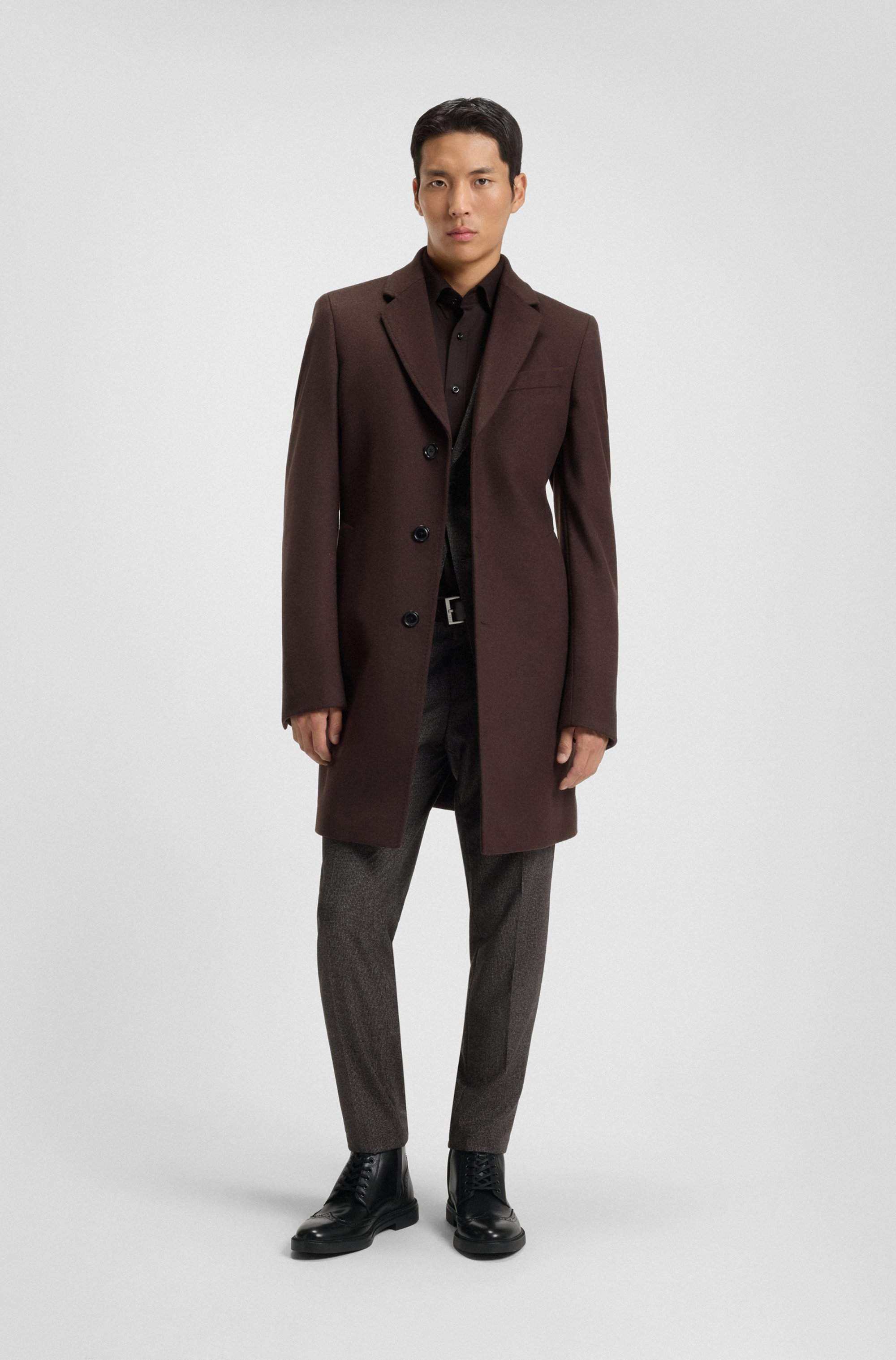 Leather half boots with brogue details