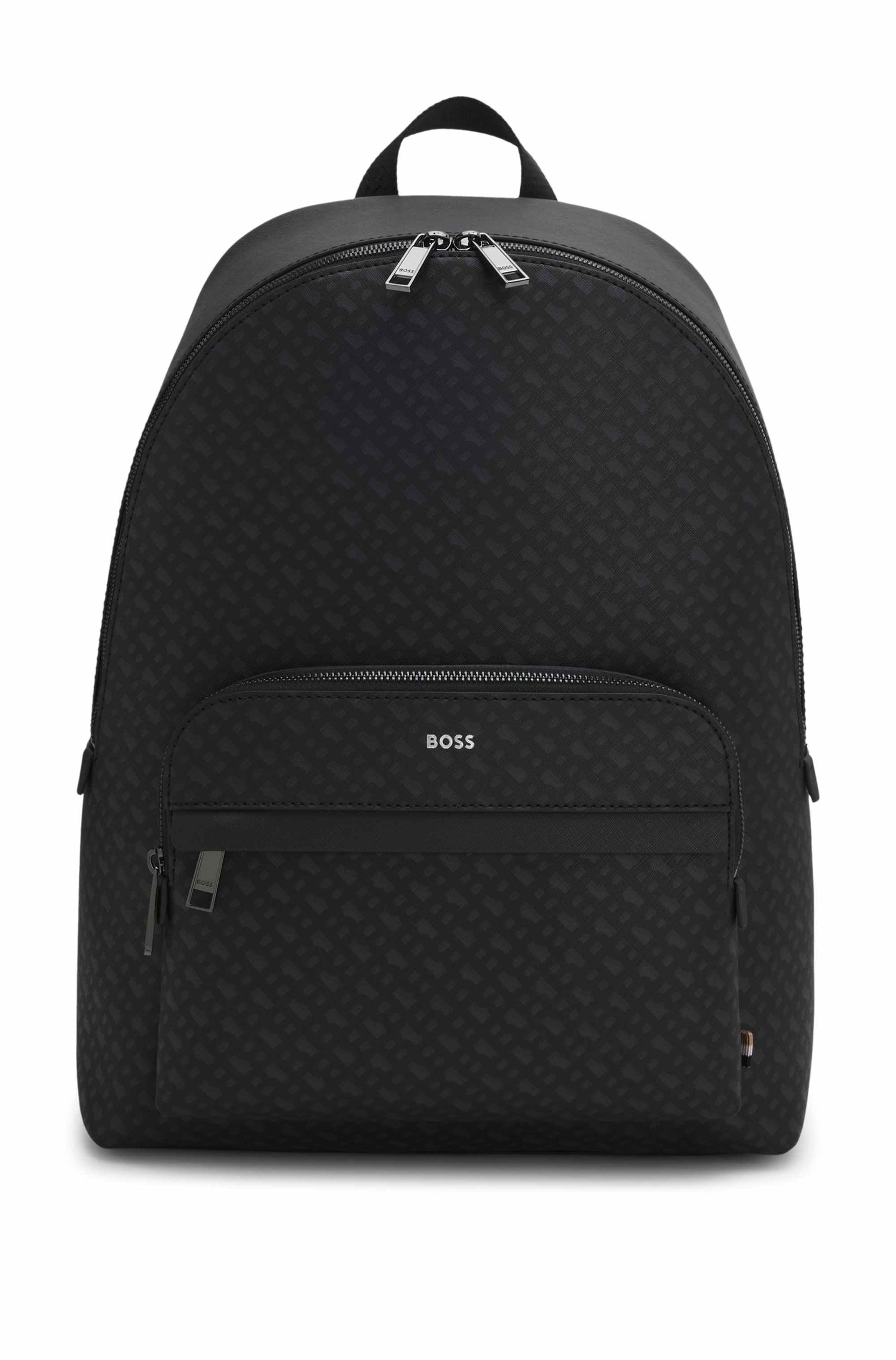 Monogram backpack with foil-embossed logo