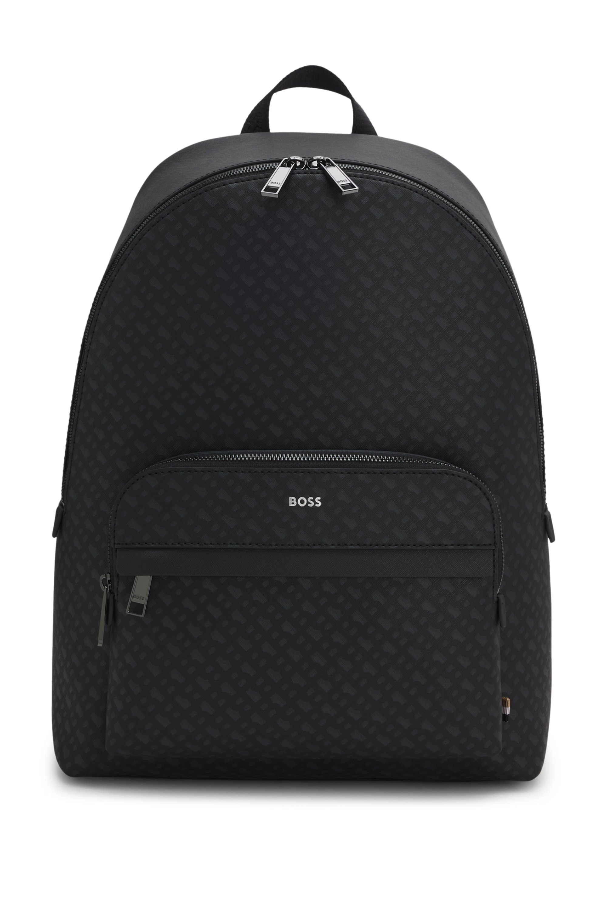 Monogram backpack with foil-embossed logo