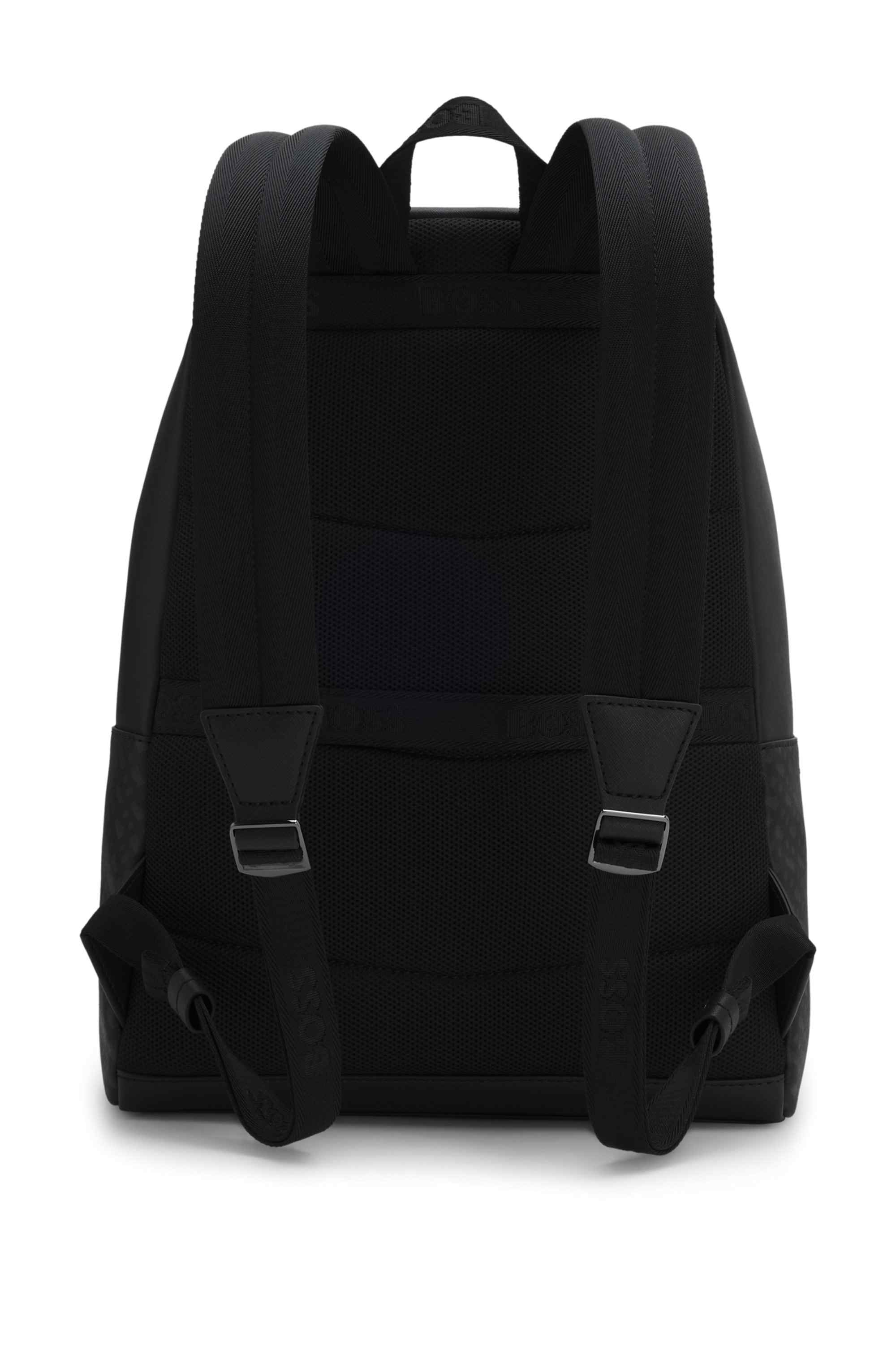 Monogram backpack with foil-embossed logo