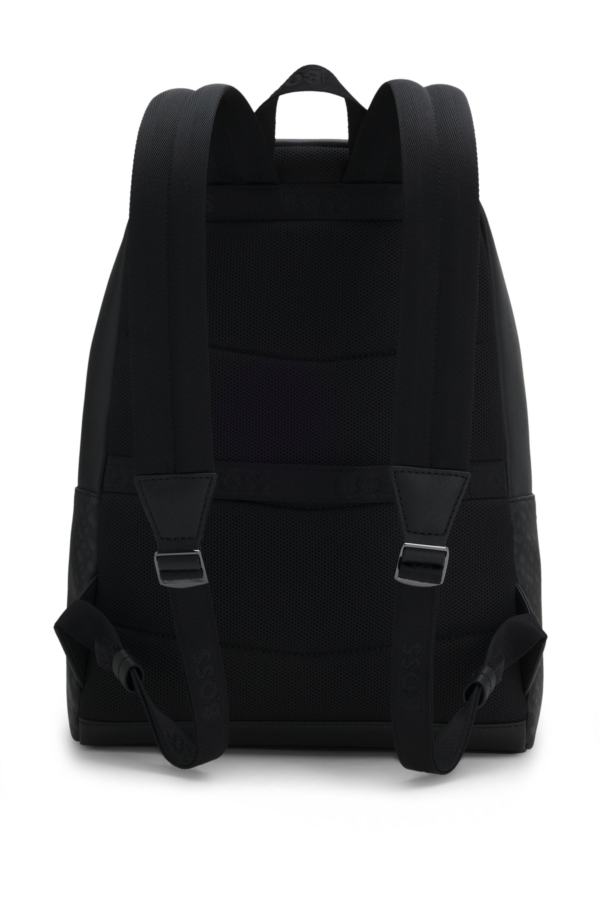 Monogram backpack with foil-embossed logo