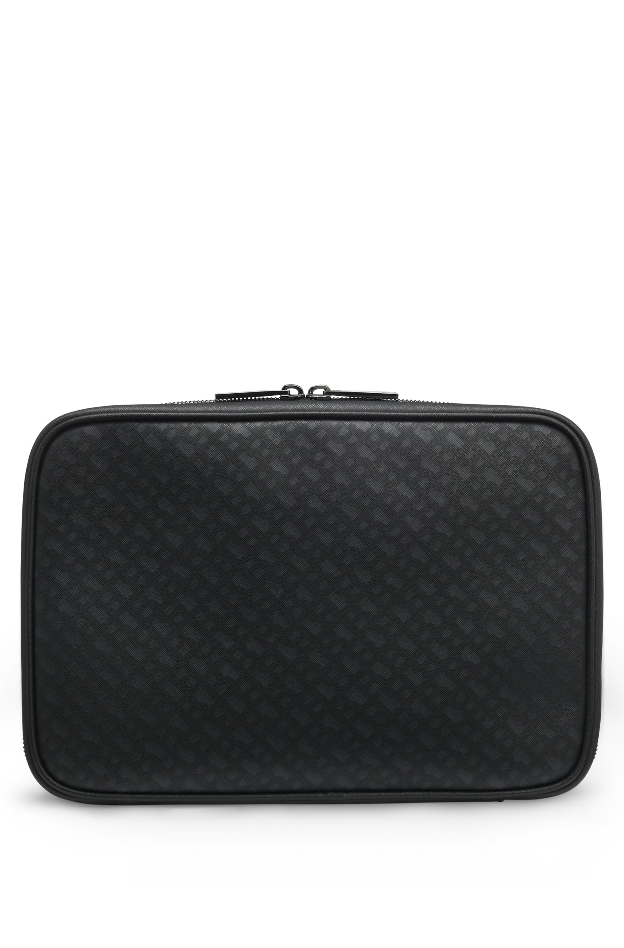 Monogram washbag with foil-embossed logo