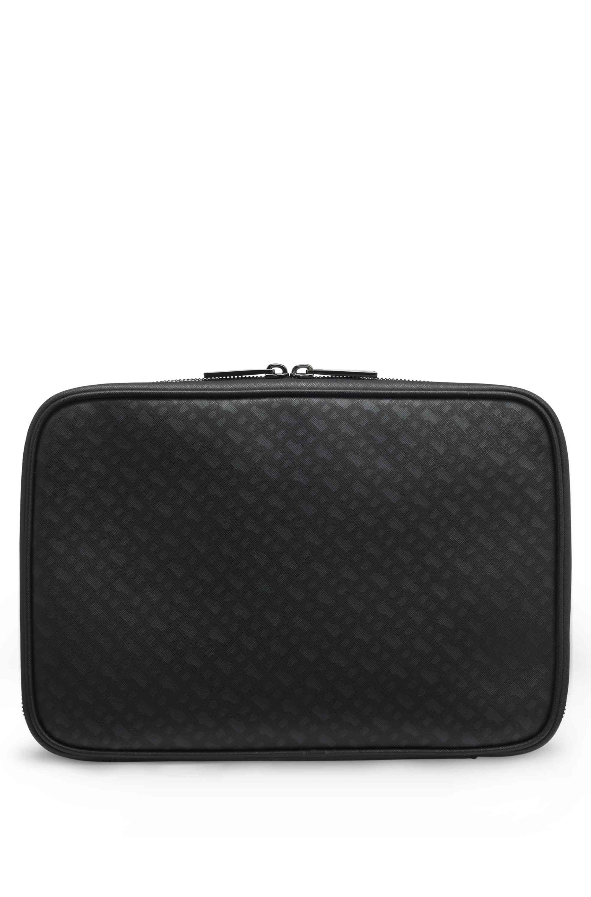 Monogram washbag with foil-embossed logo