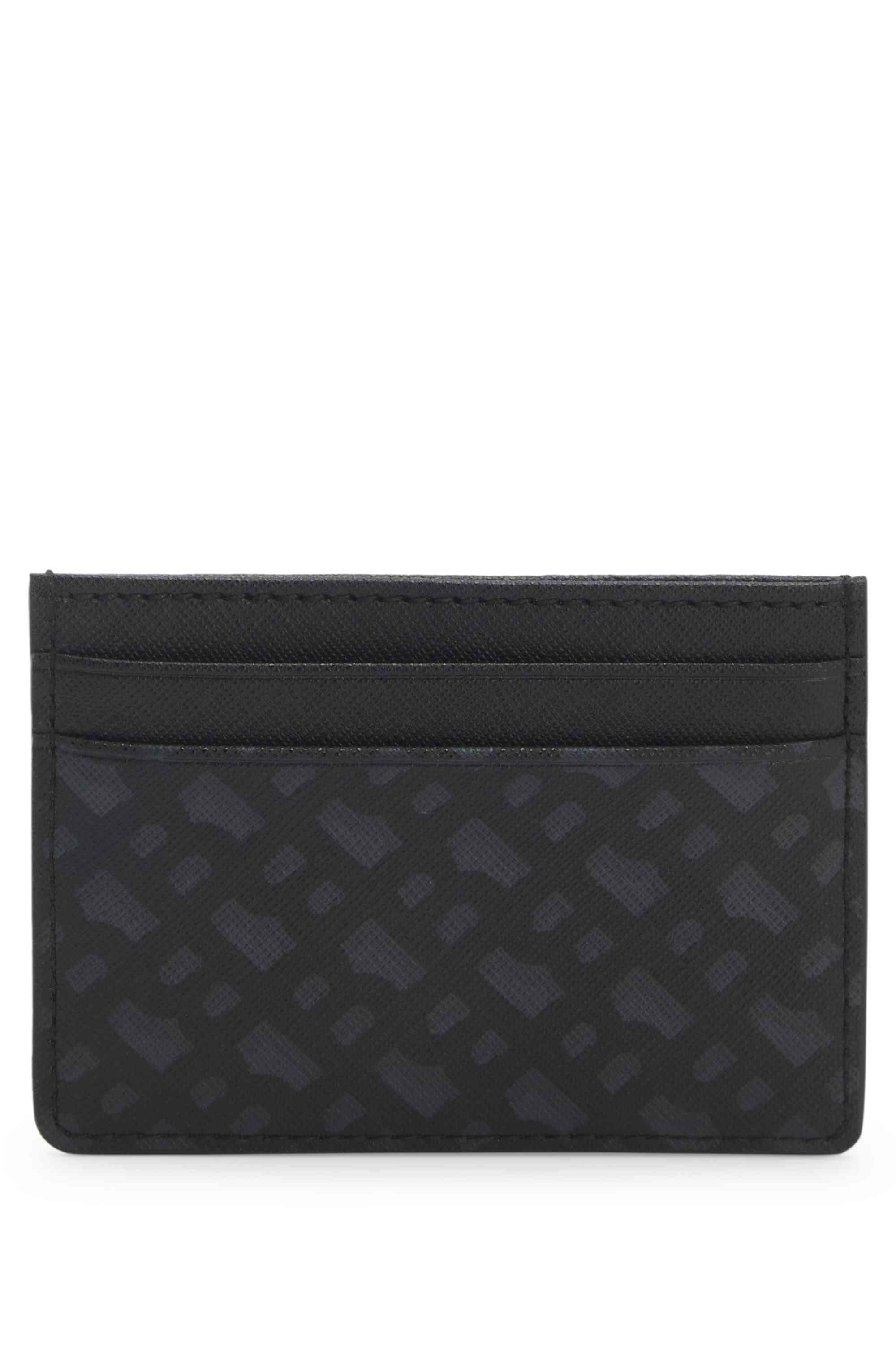 Monogram card holder with foil-embossed logo