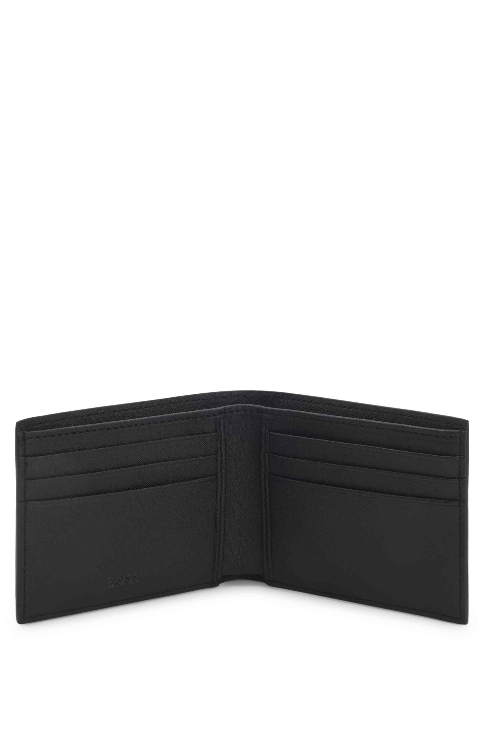Monogram wallet with foil-embossed logo