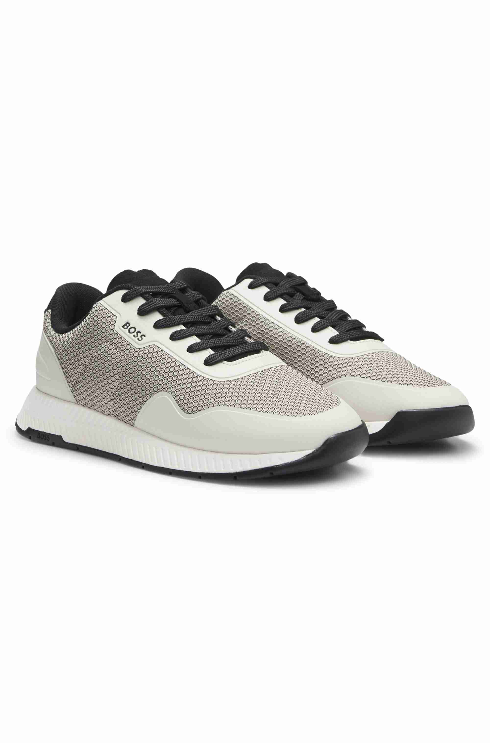 TTNM EVO mesh trainers with faux-leather trims