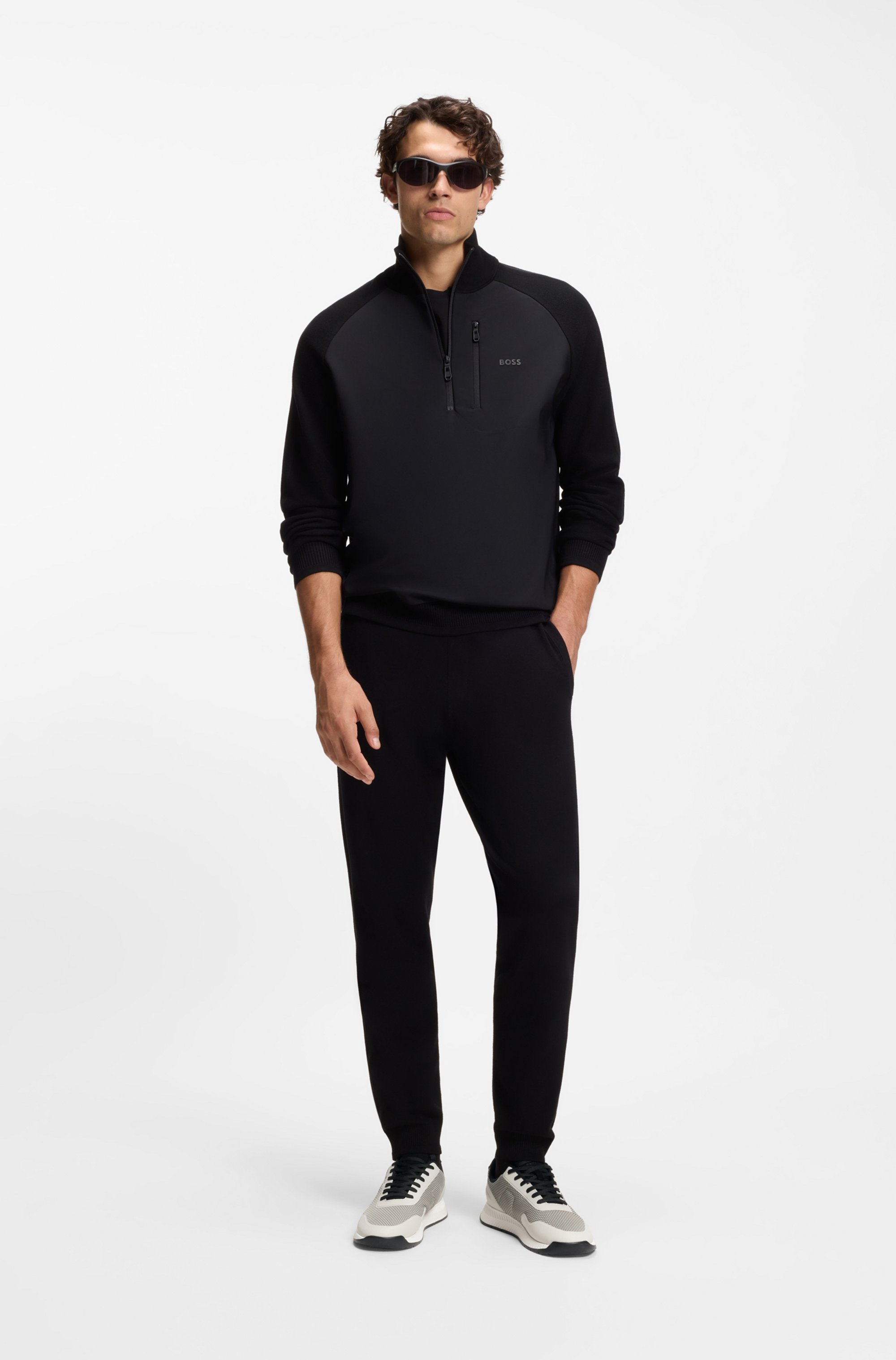 TTNM EVO mesh trainers with faux-leather trims