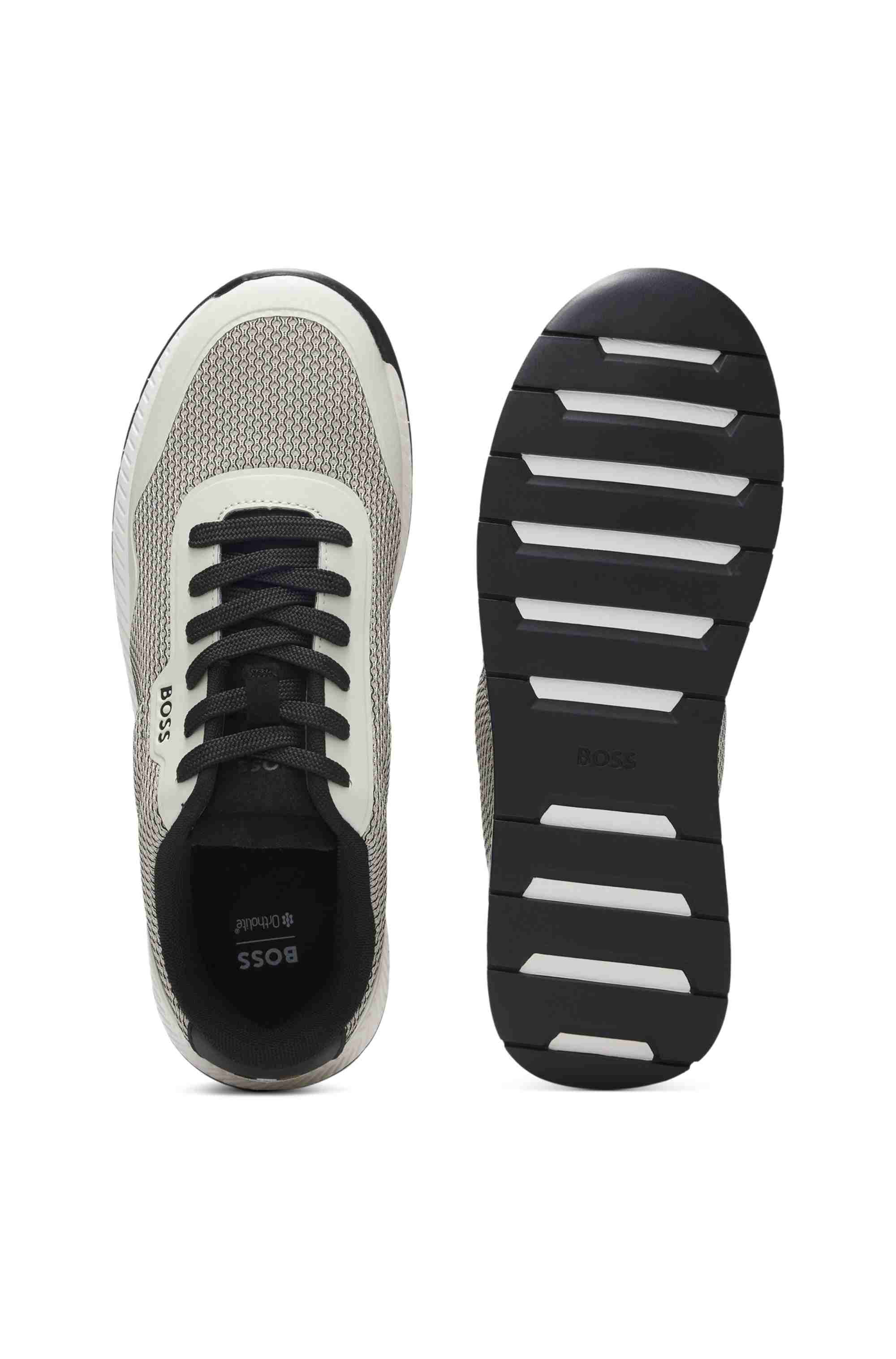 TTNM EVO mesh trainers with faux-leather trims