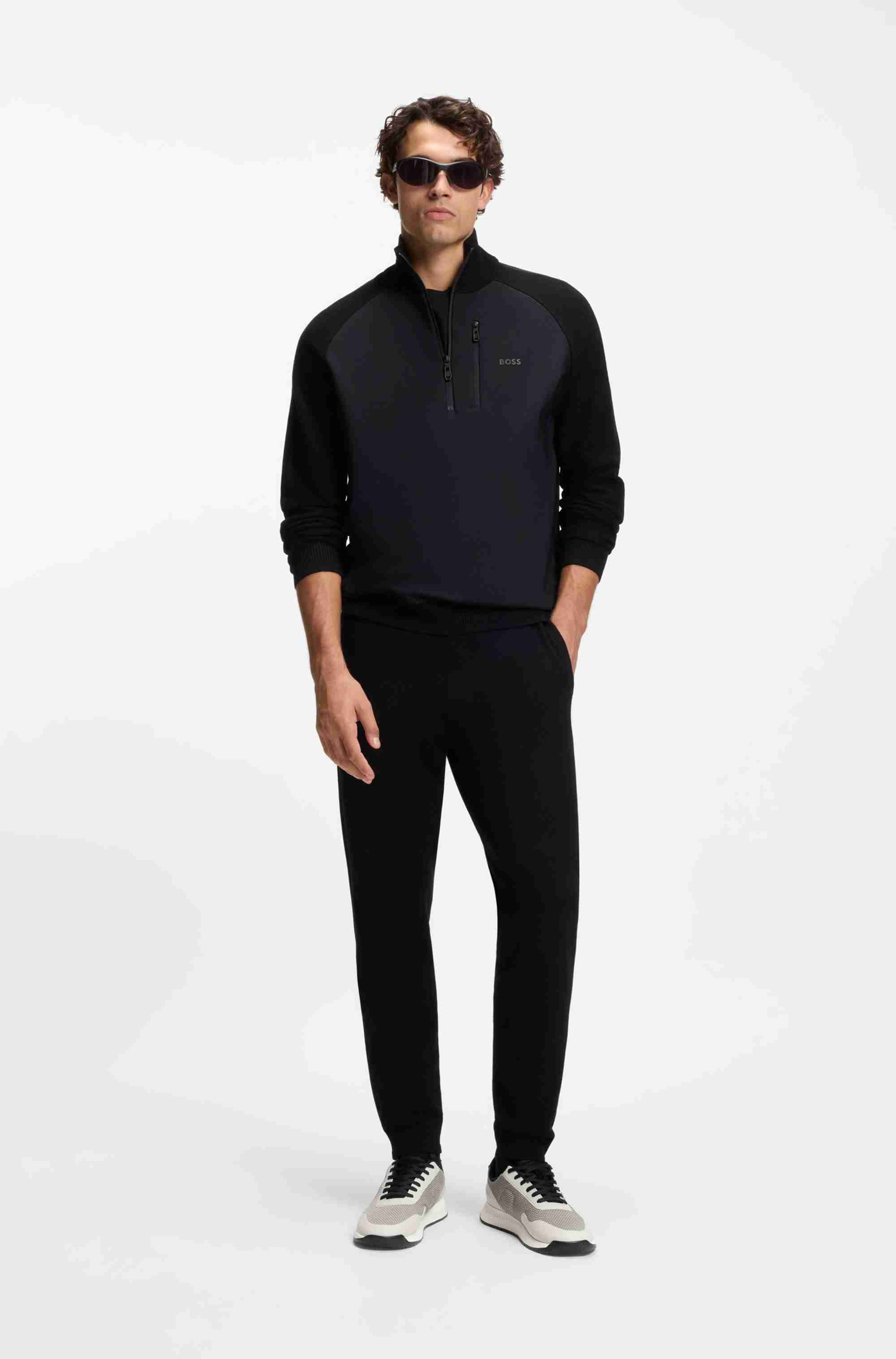 TTNM EVO mesh trainers with faux-leather trims