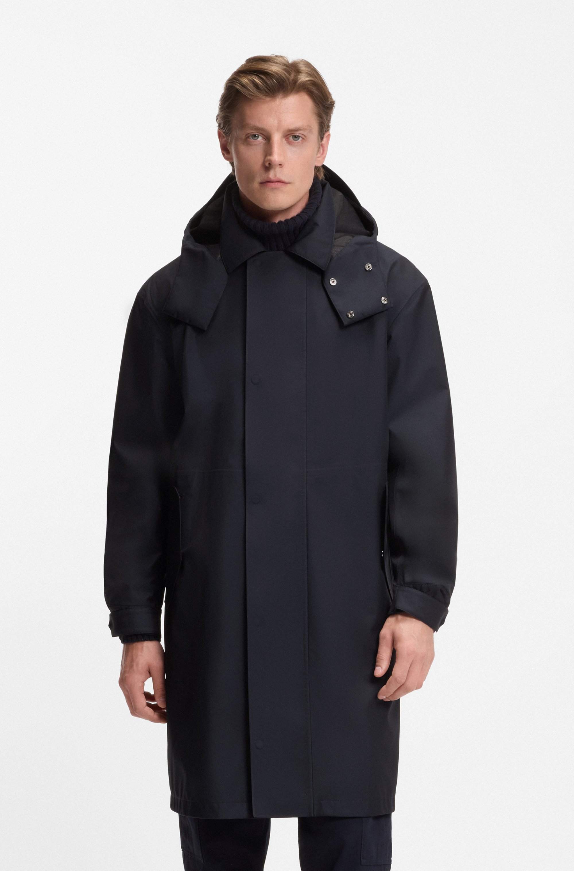 BECKHAM x BOSS water-repellent hooded jacket