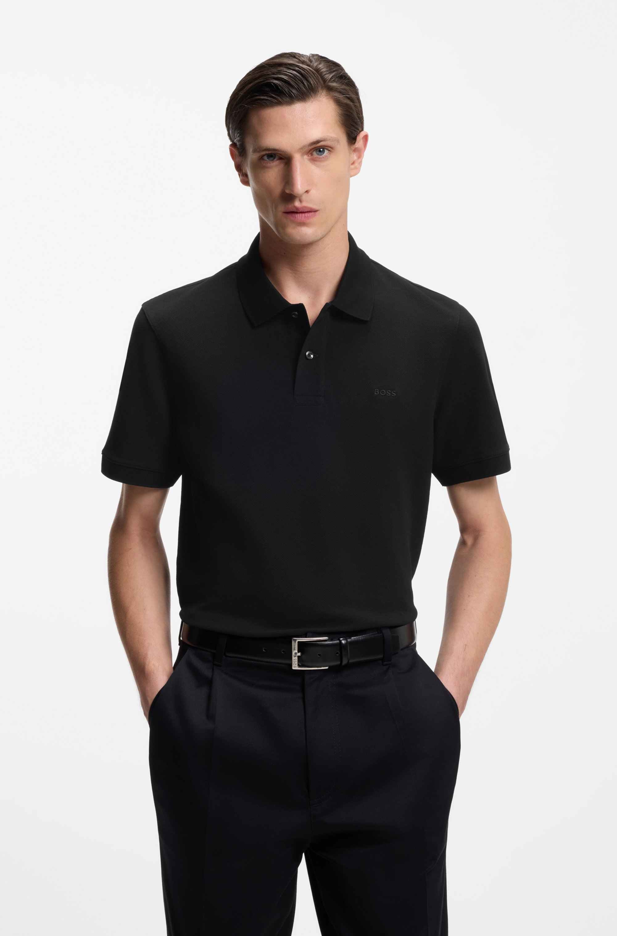 Pallas polo shirt in cotton piqué with embroidered logo
