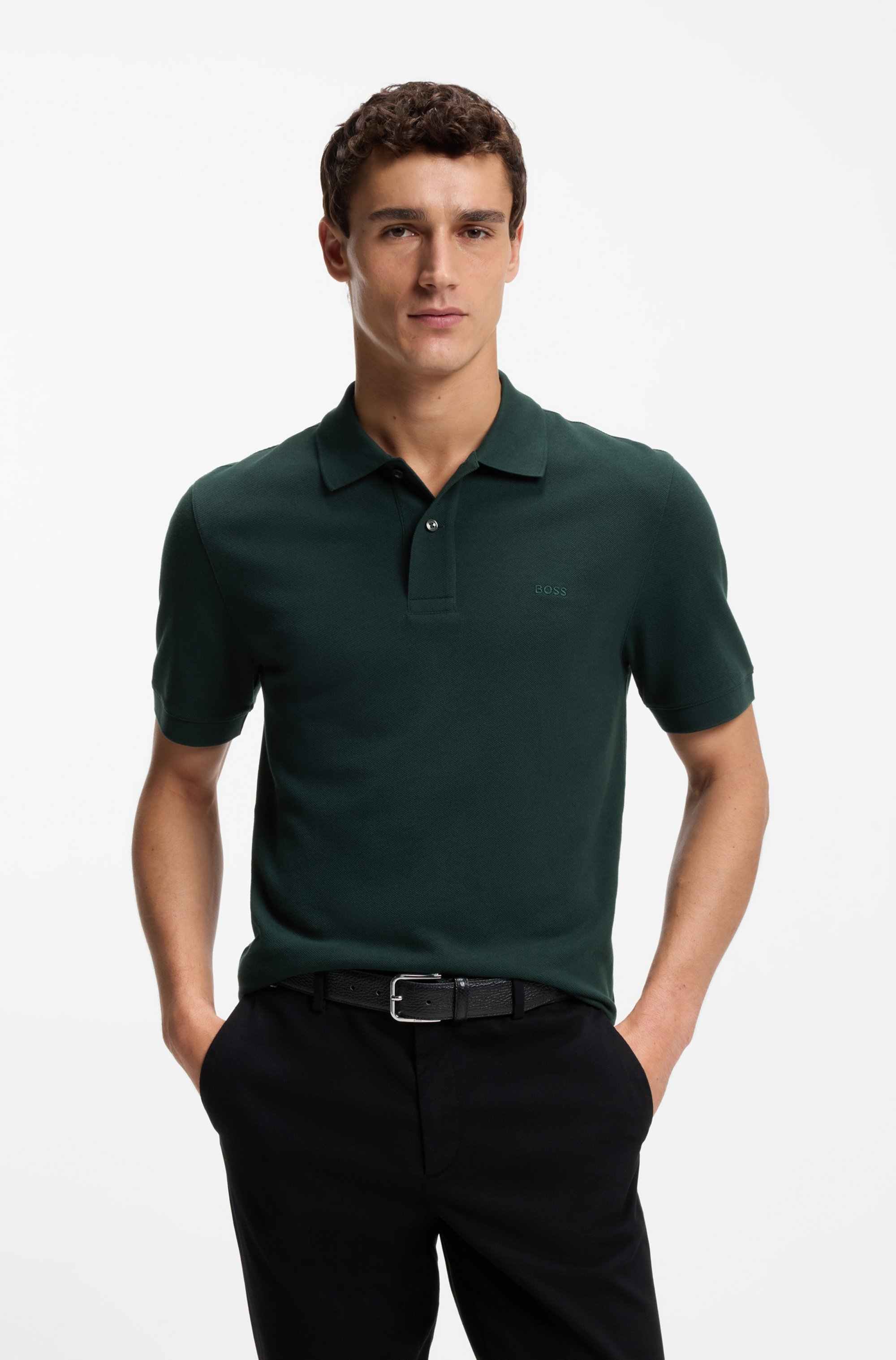 Pallas polo shirt in cotton piqué with embroidered logo