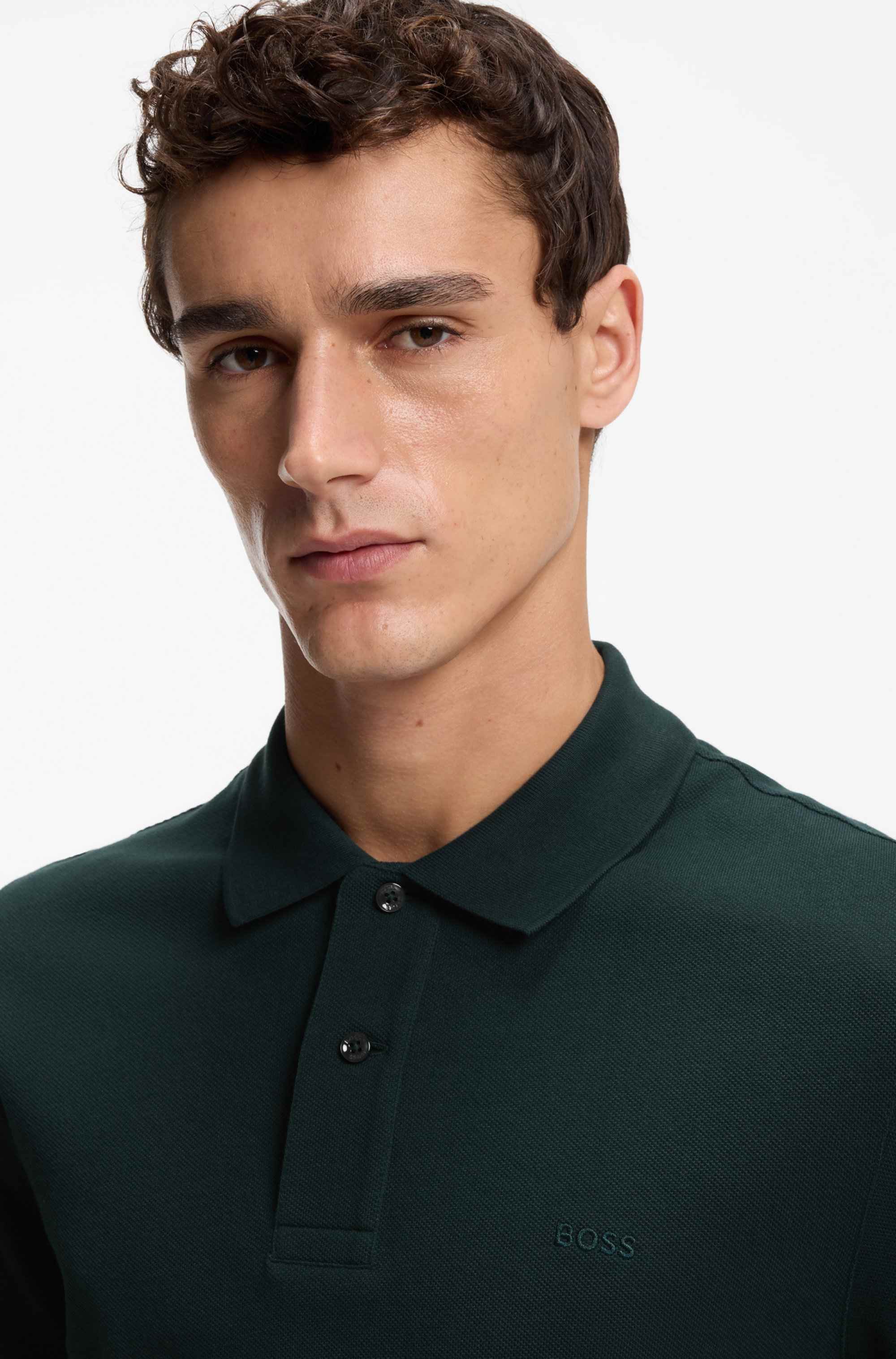 Pallas polo shirt in cotton piqué with embroidered logo