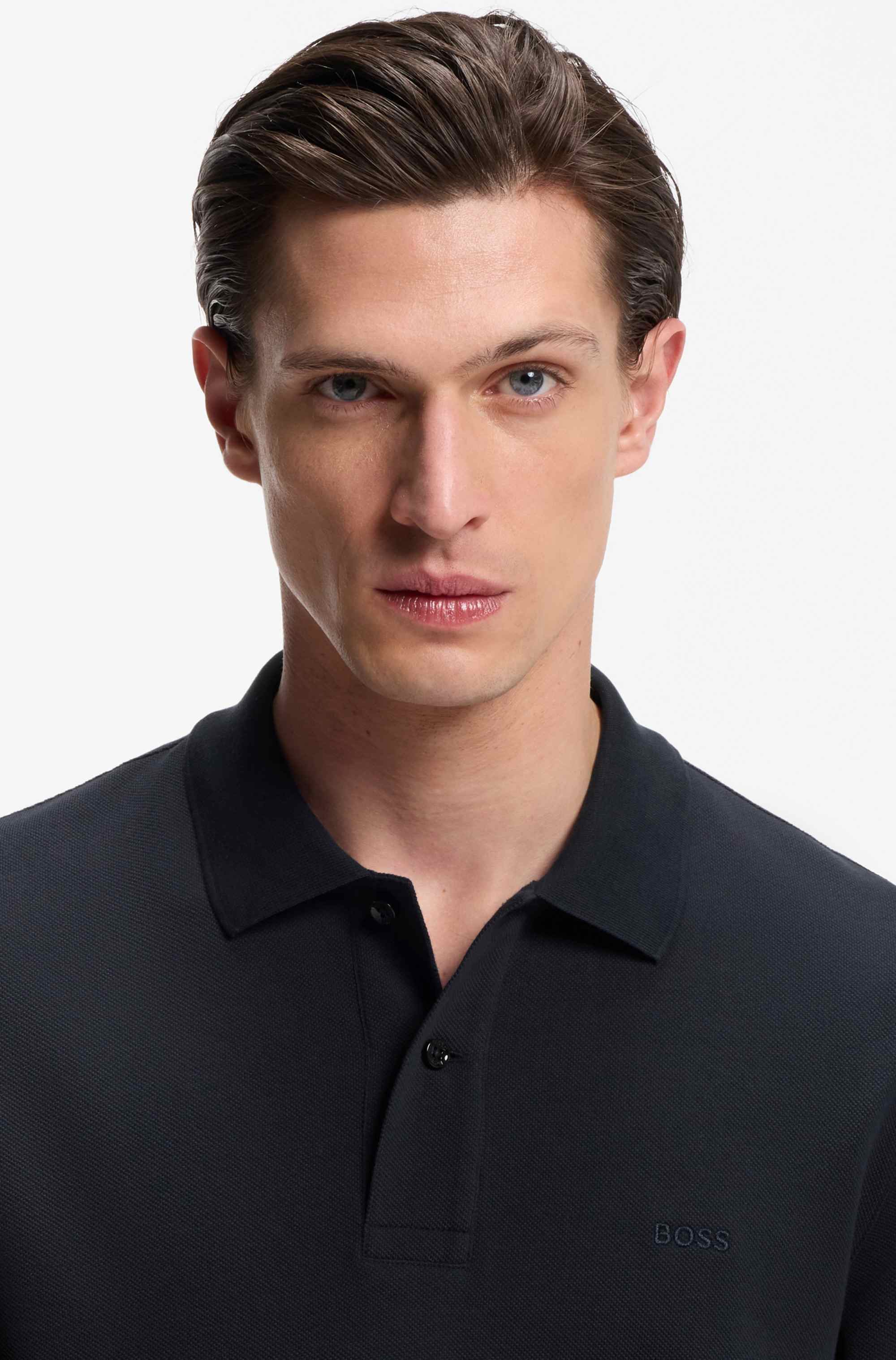 Pallas polo shirt in cotton piqué with embroidered logo