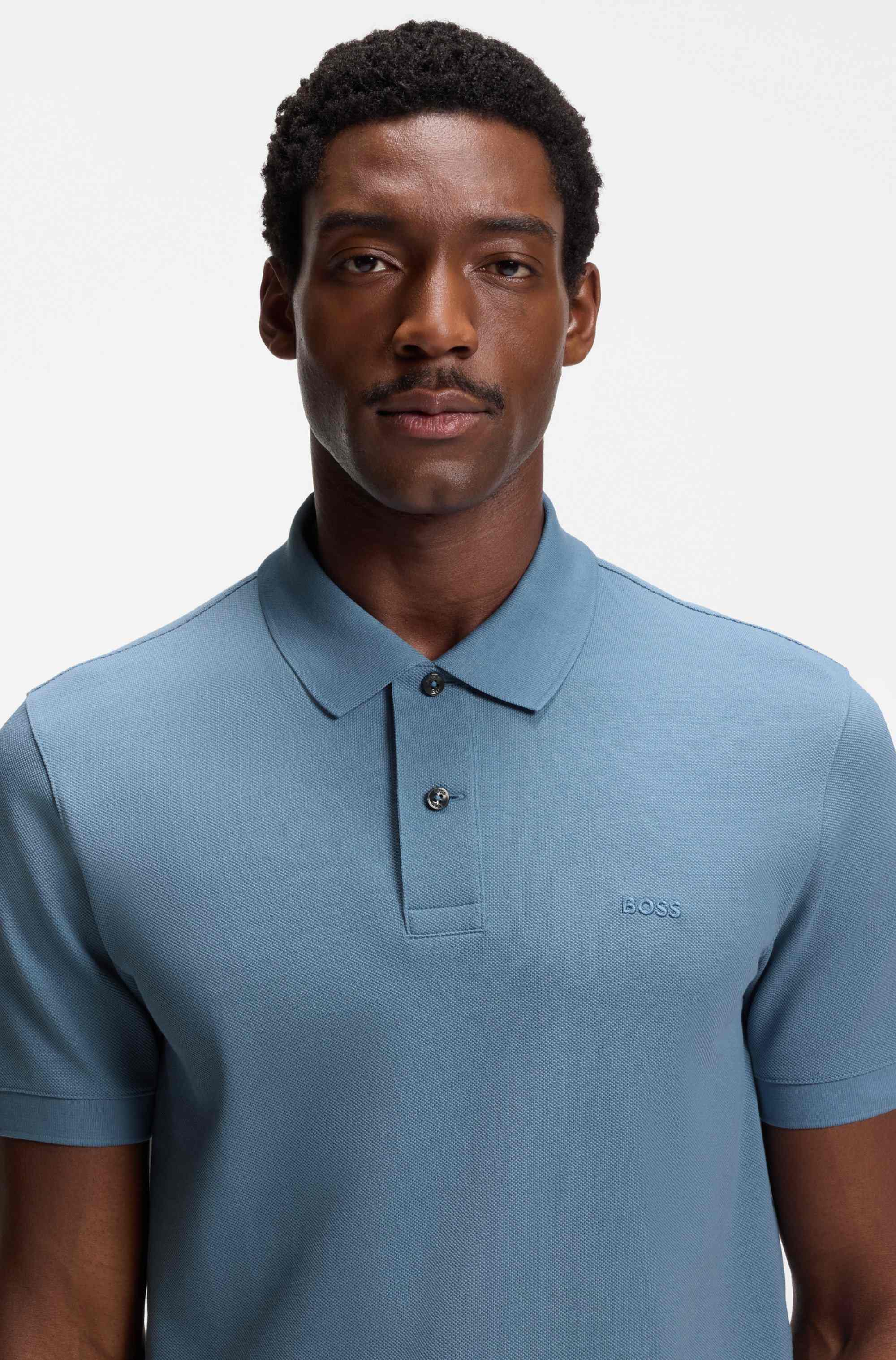 Pallas polo shirt in cotton piqué with embroidered logo