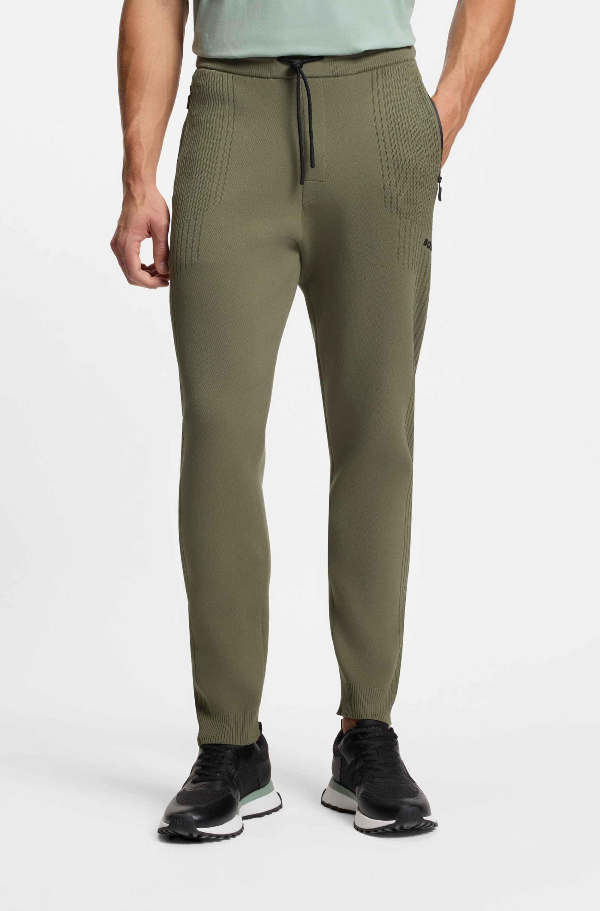 Regular-fit tracksuit bottoms with jacquard stripes