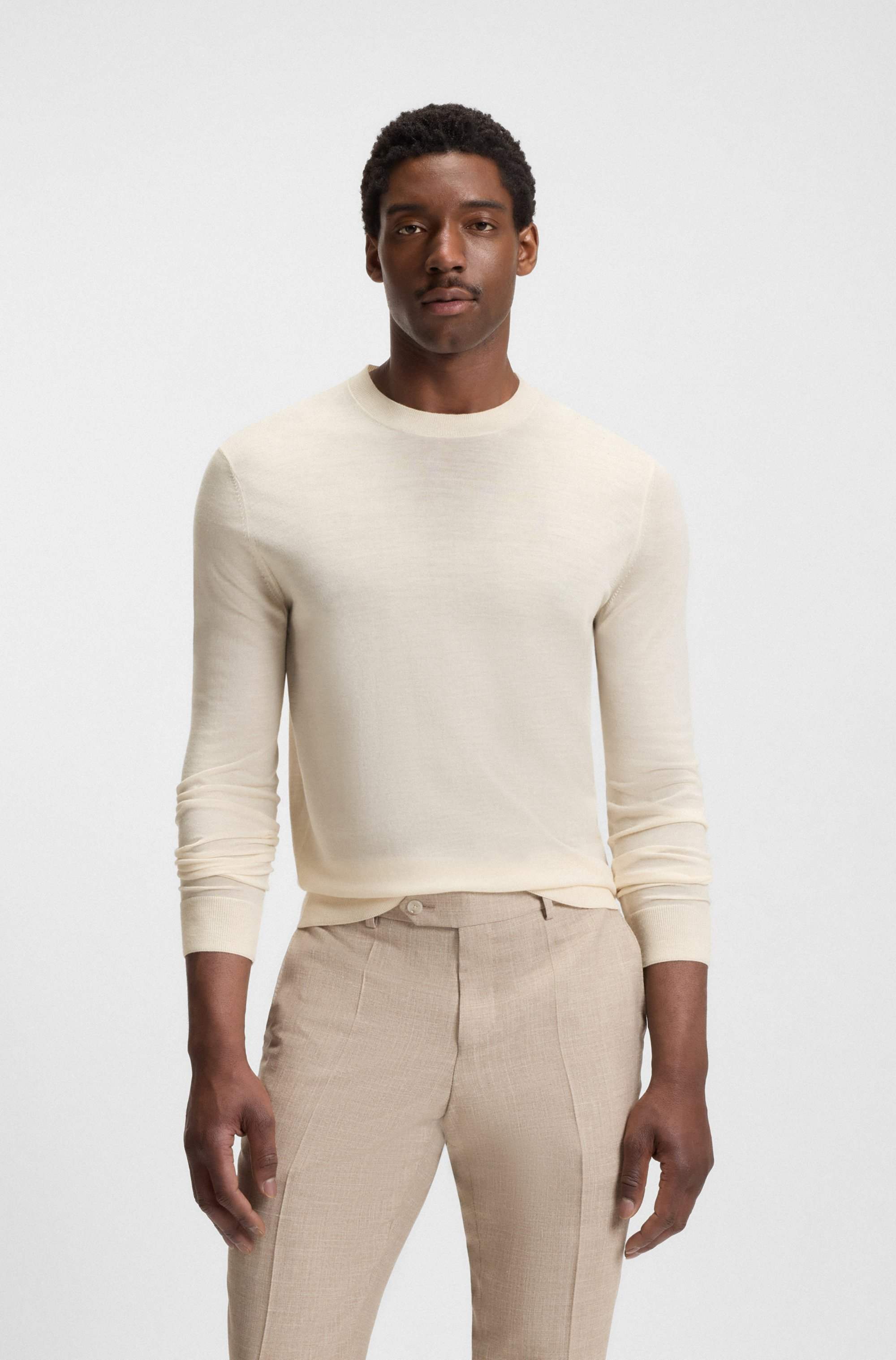 BECKHAM x BOSS regular-fit sweater in virgin wool