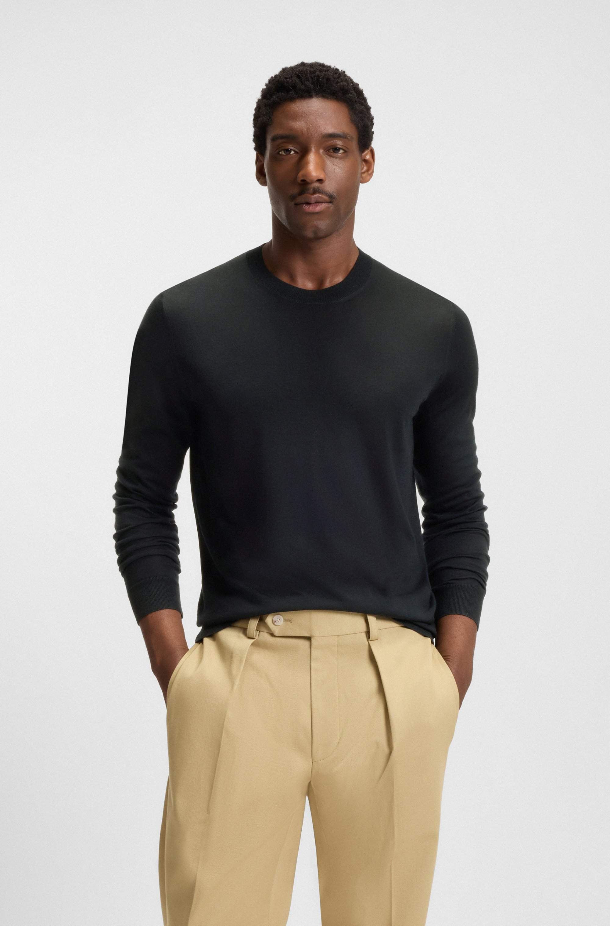 BECKHAM x BOSS regular-fit sweater in virgin wool
