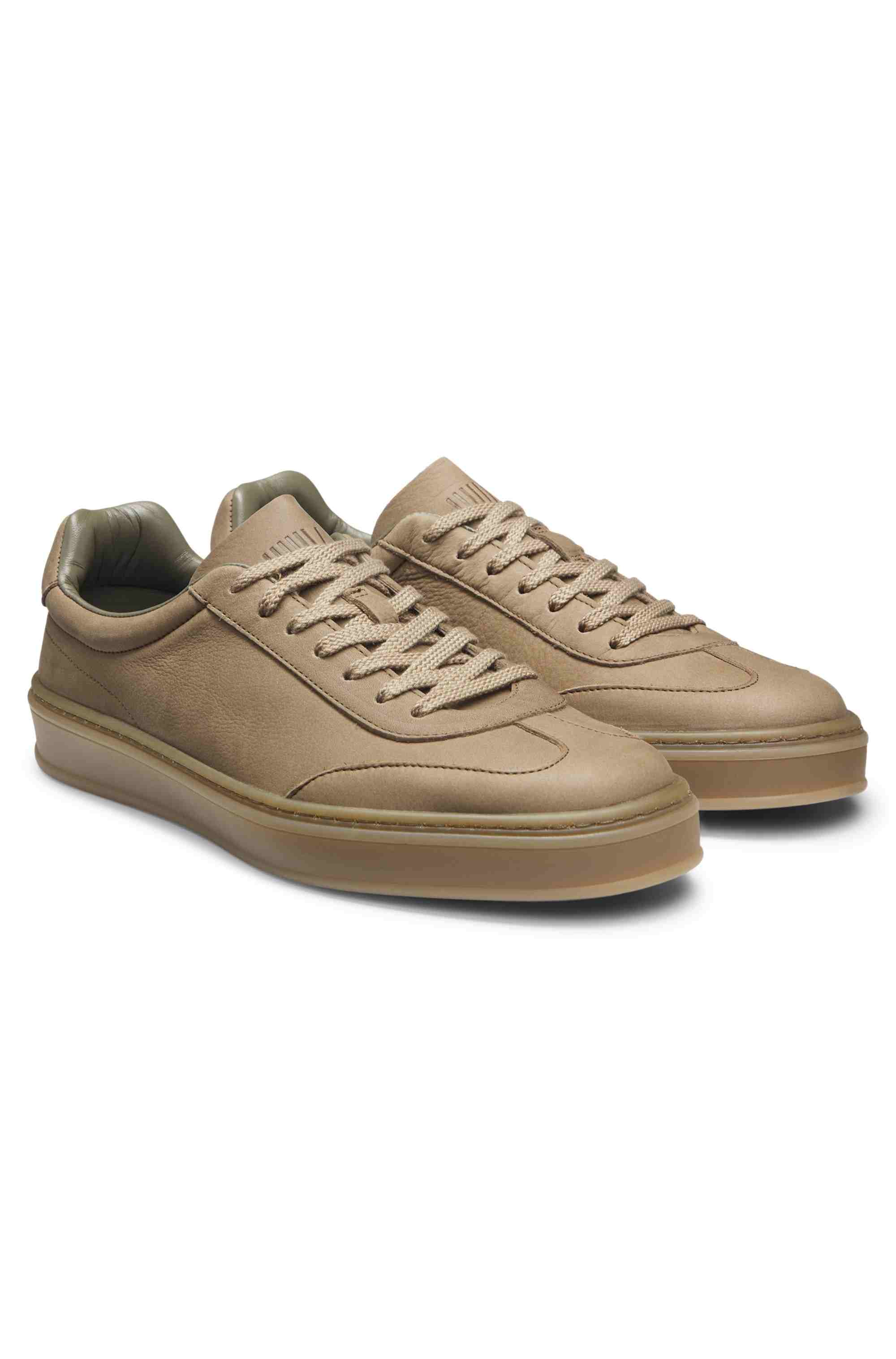 BECKHAM x BOSS leather trainers with rubber sole