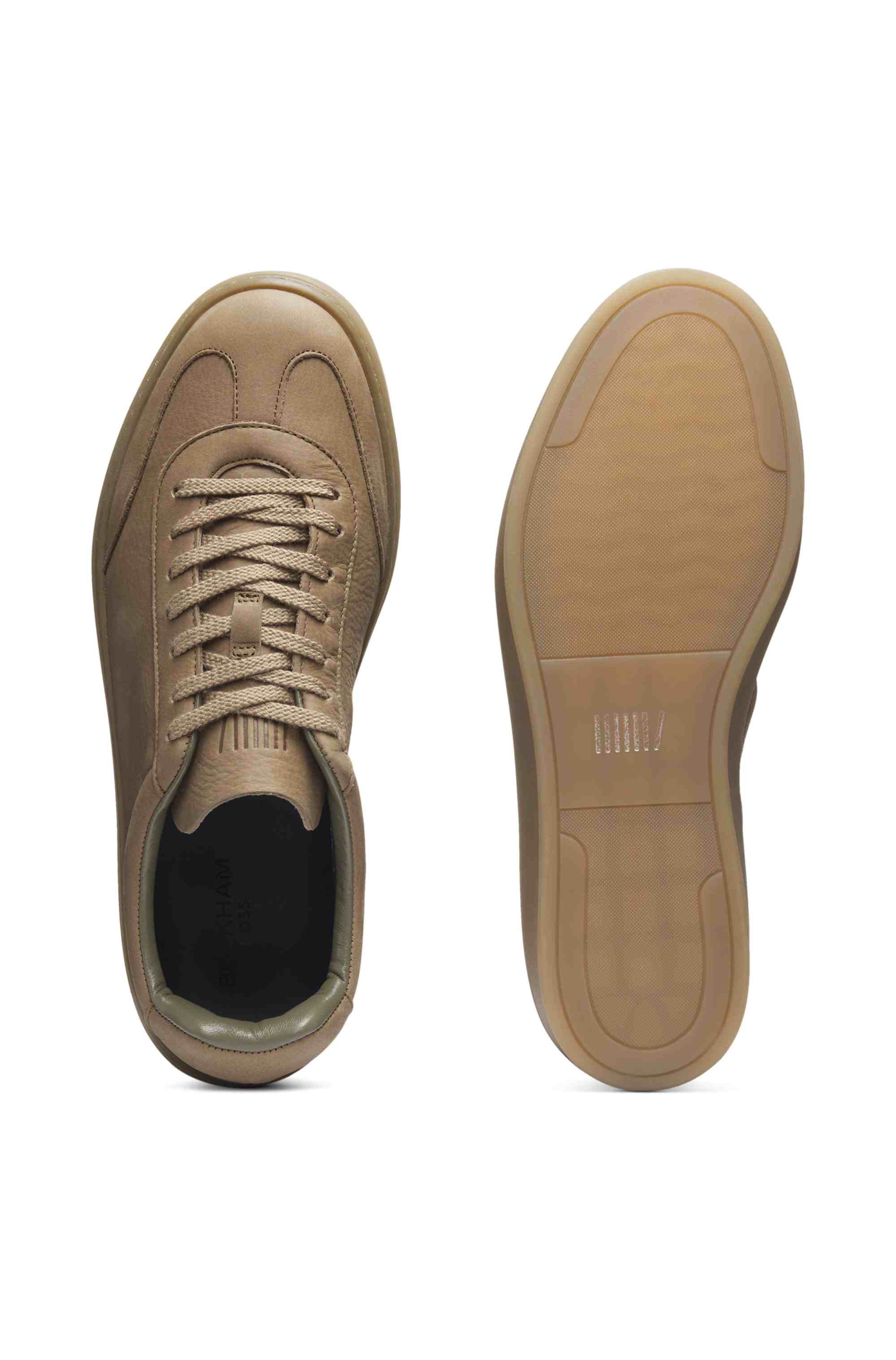BECKHAM x BOSS leather trainers with rubber sole