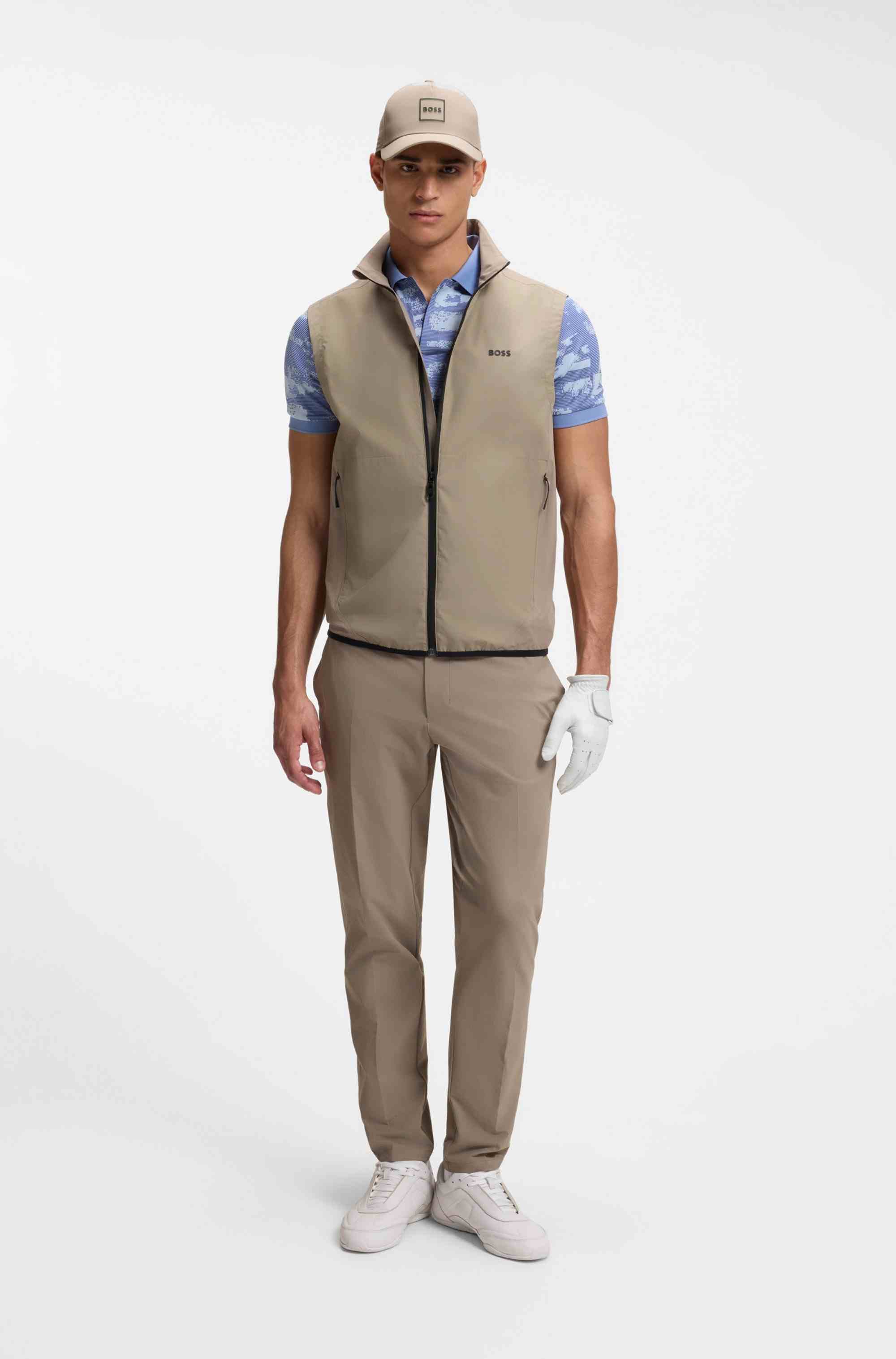 Water-repellent gilet with four-way stretch