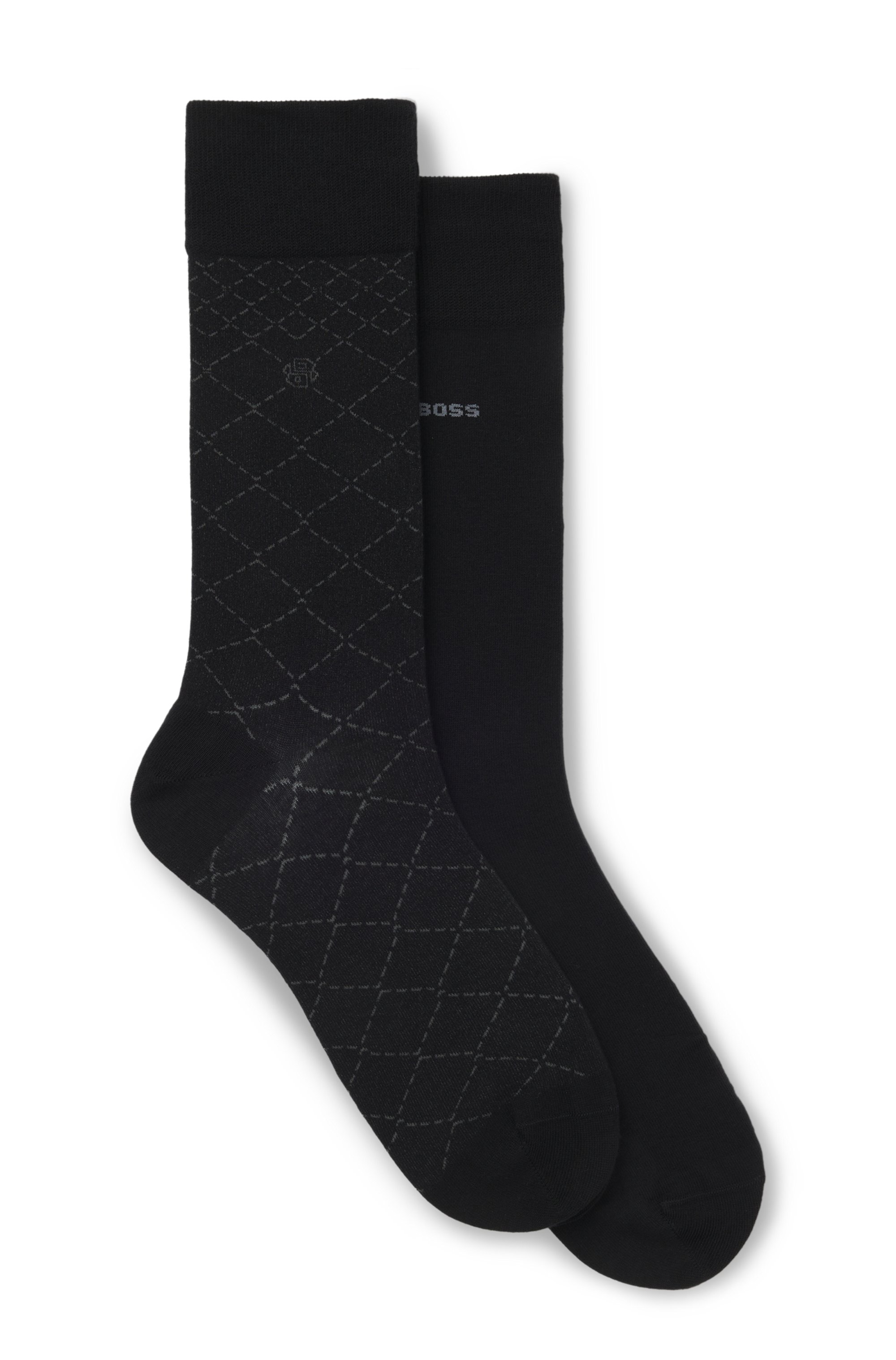 Two-pack of regular-length cotton-blend socks