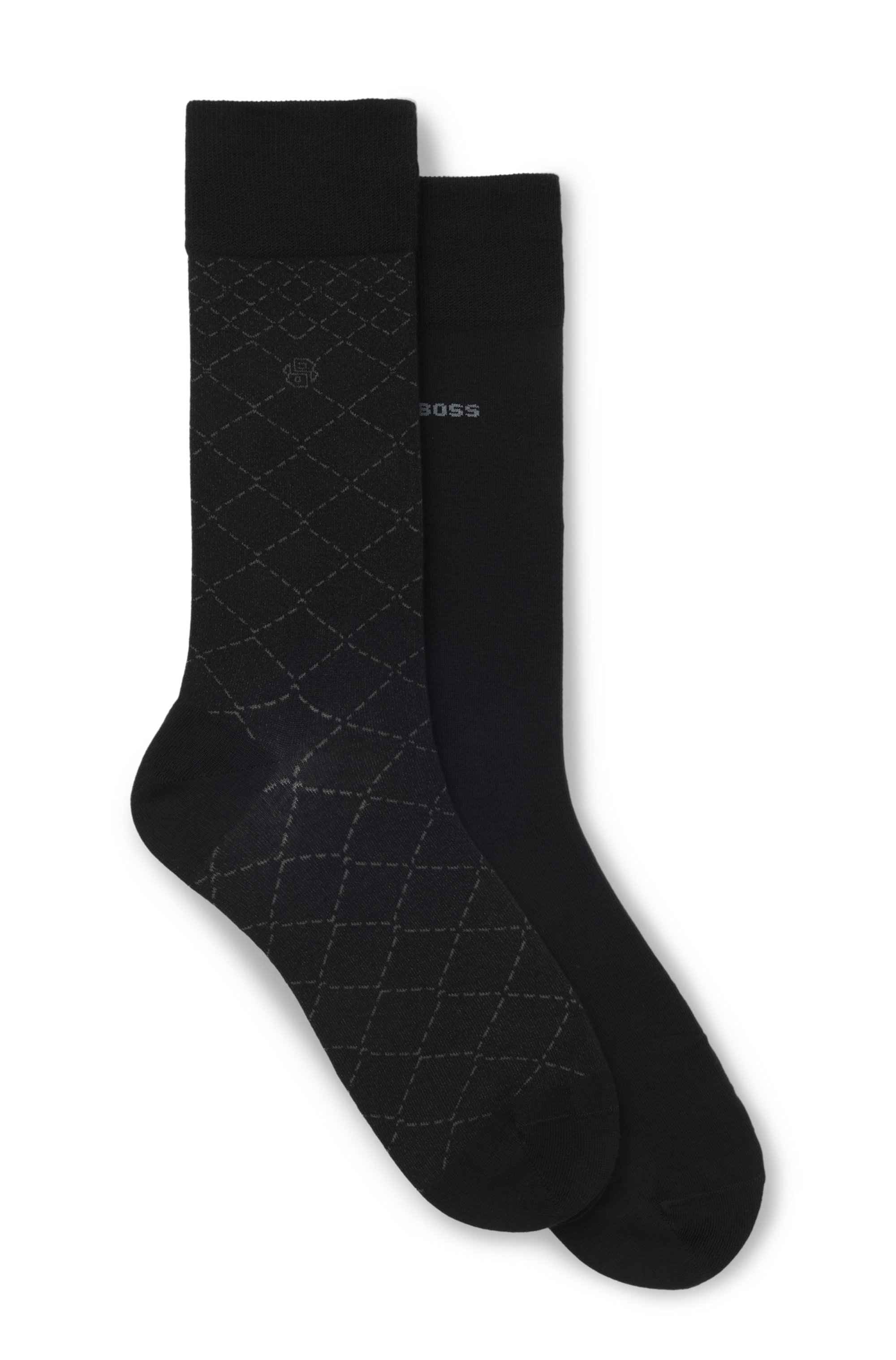 Two-pack of regular-length cotton-blend socks