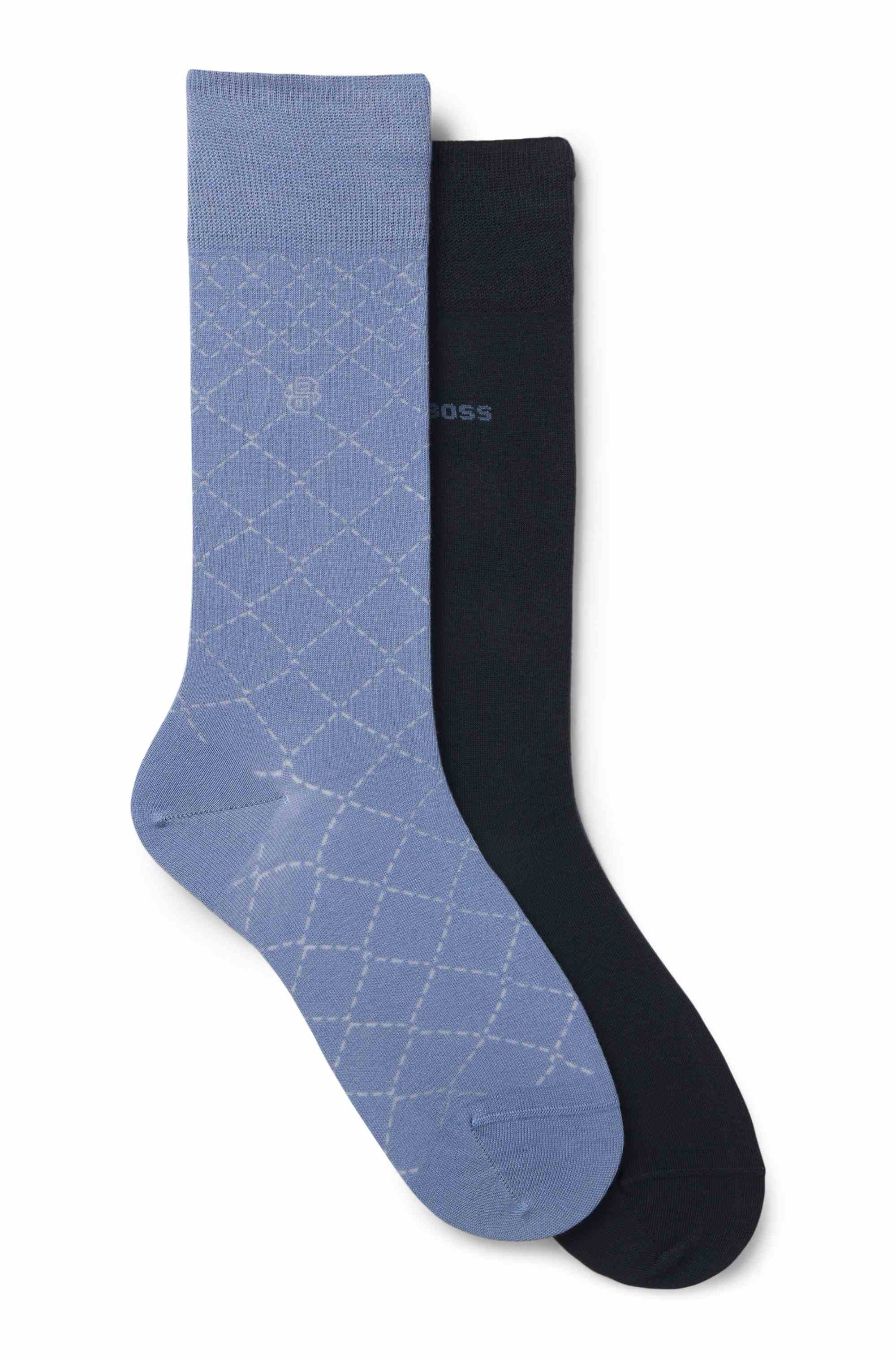 Two-pack of regular-length cotton-blend socks
