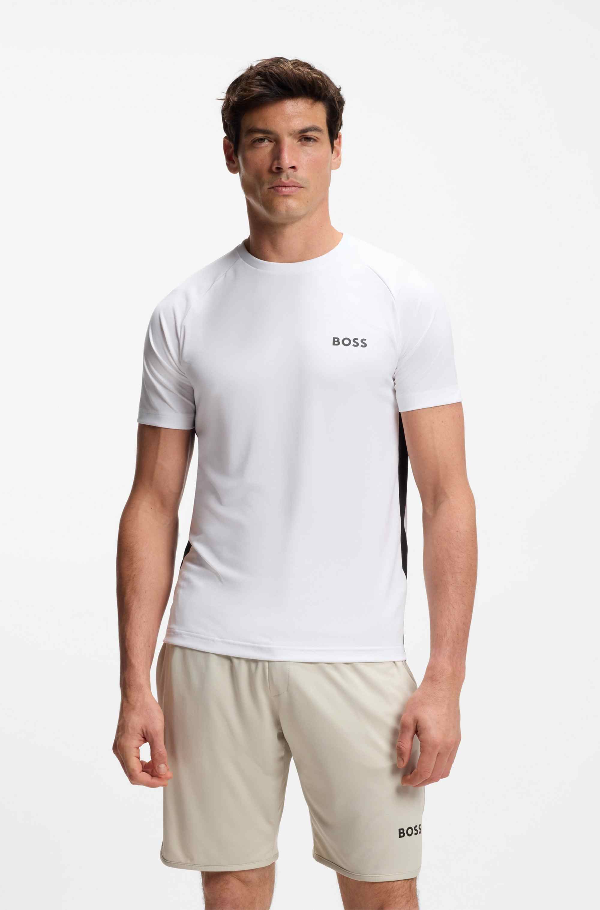 Slim-fit T-shirt in four-way stretch fabric