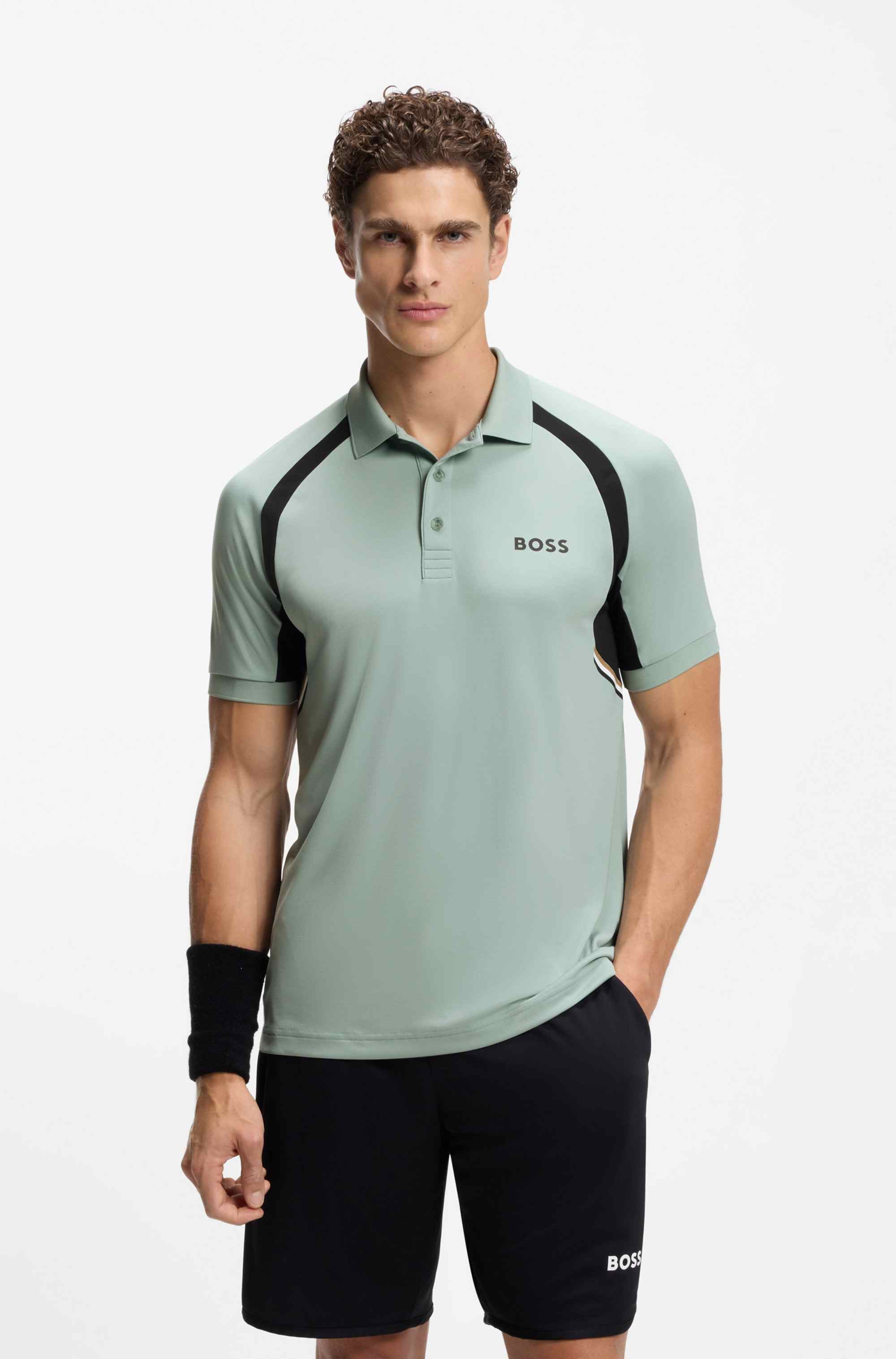 Active Quick-dry slim-fit polo shirt in stretch fabric