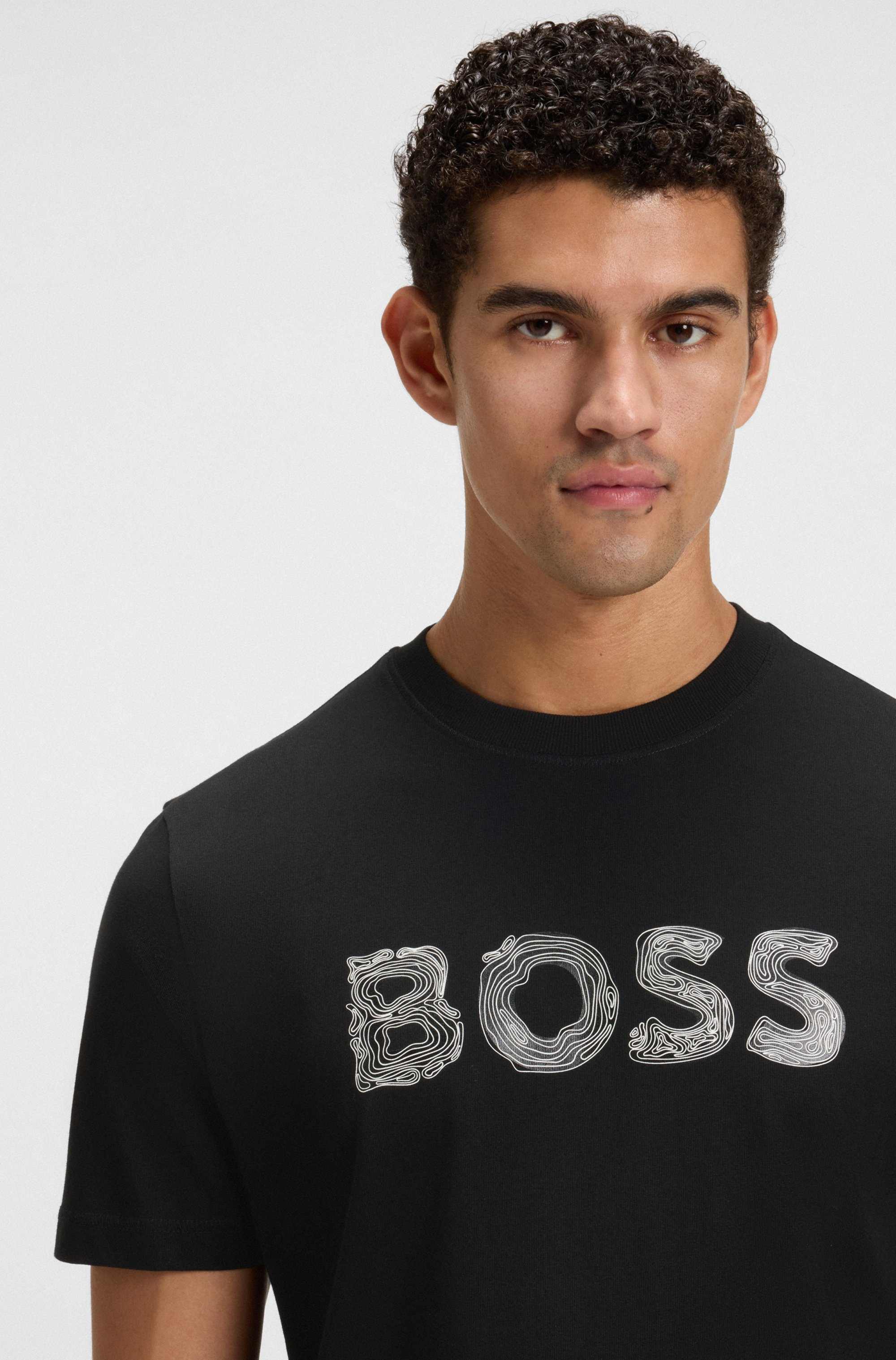 Regular-fit T-shirt in cotton with logo artwork