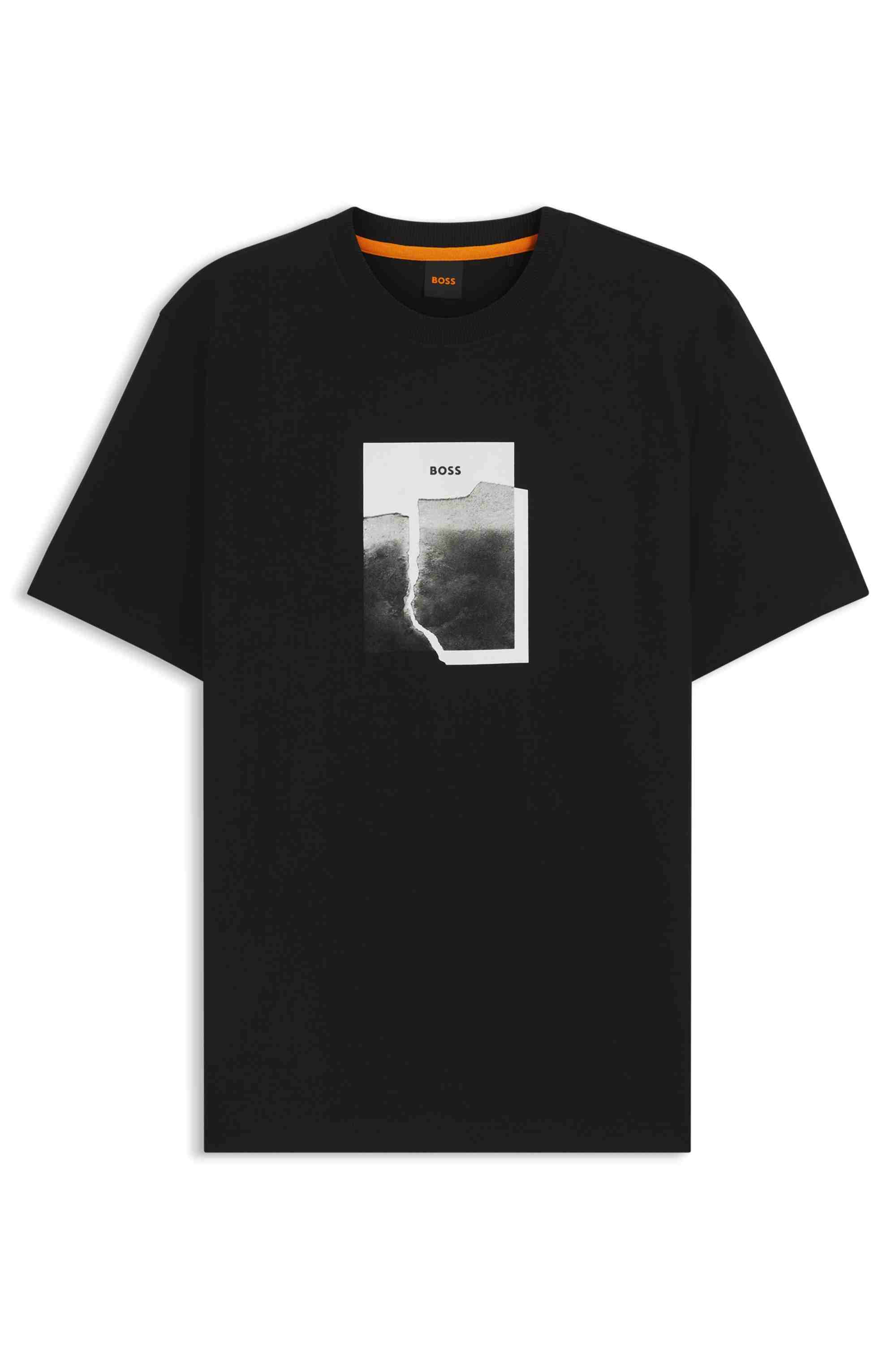 Cotton-jersey T-shirt with printed artwork