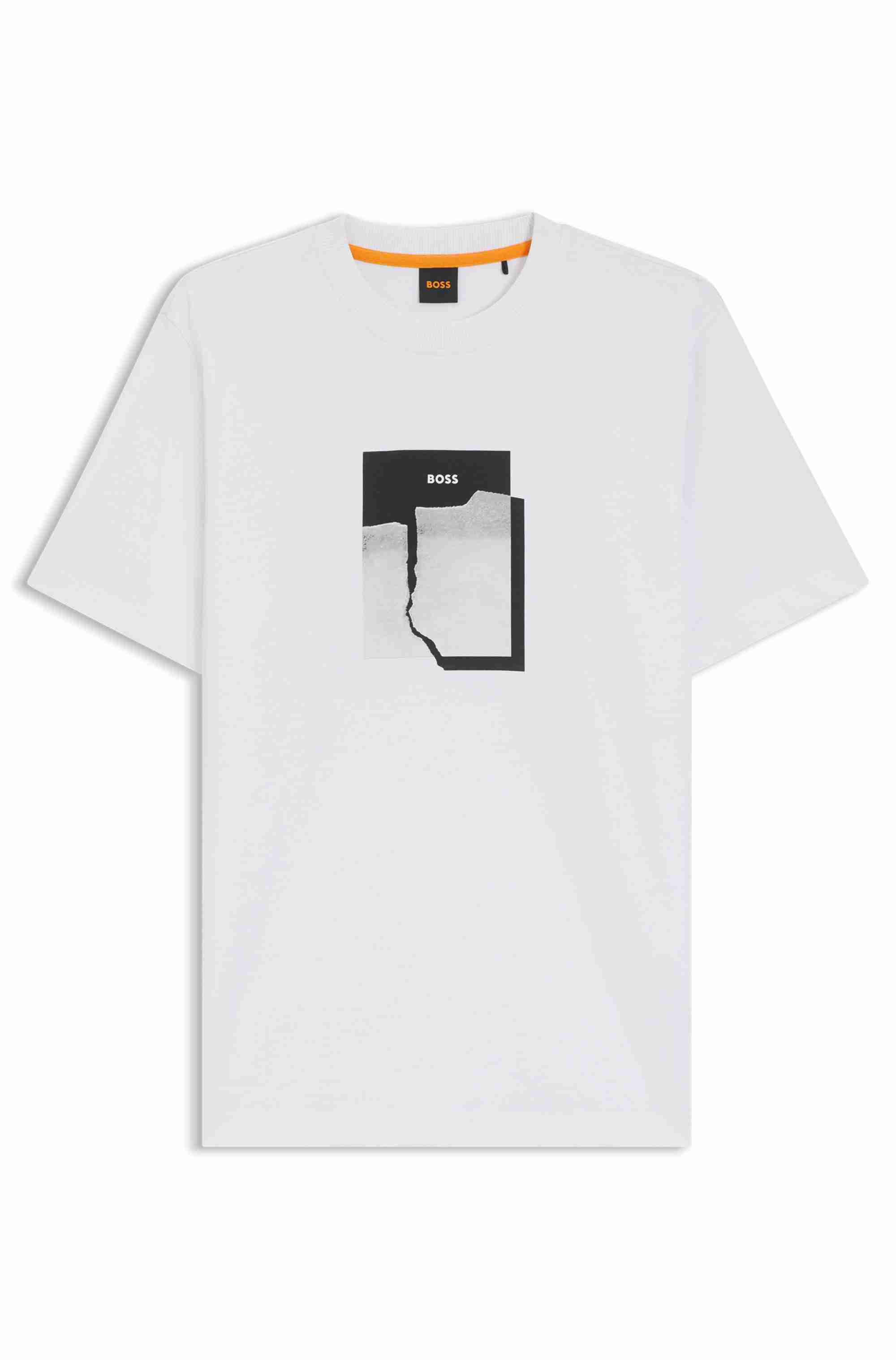Cotton-jersey T-shirt with printed artwork