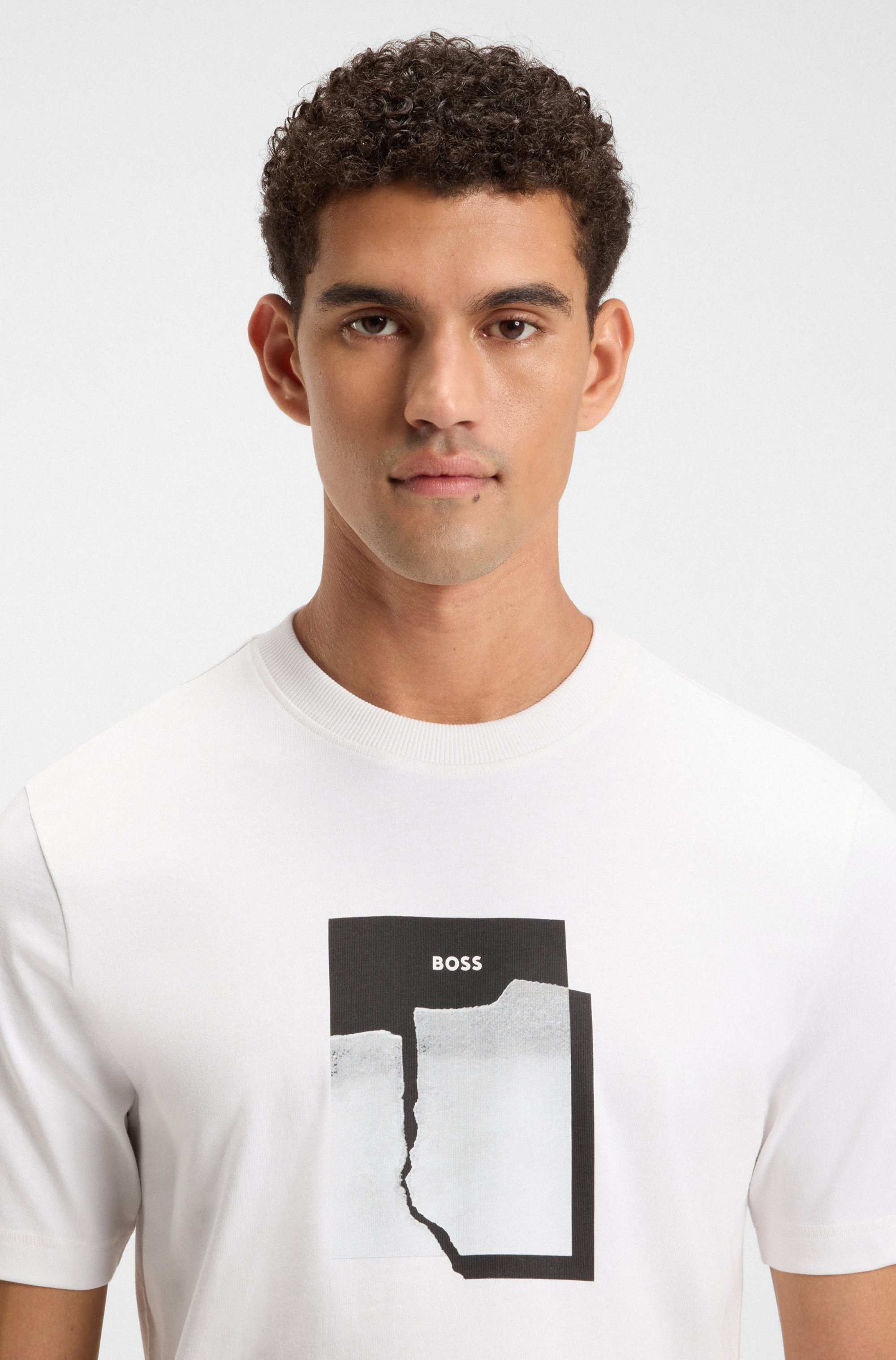 Cotton-jersey T-shirt with printed artwork