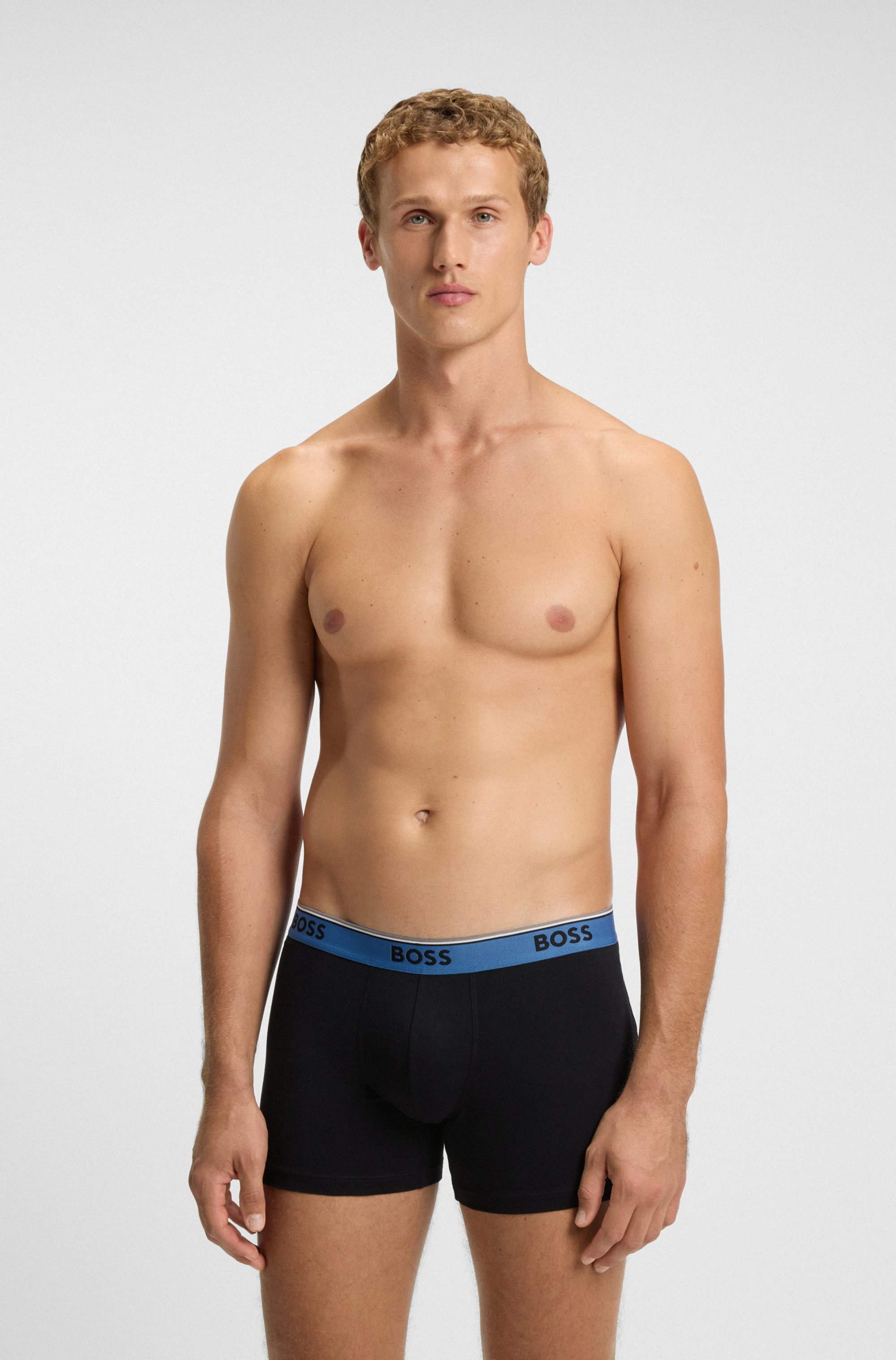 Three-pack of stretch-cotton boxer briefs