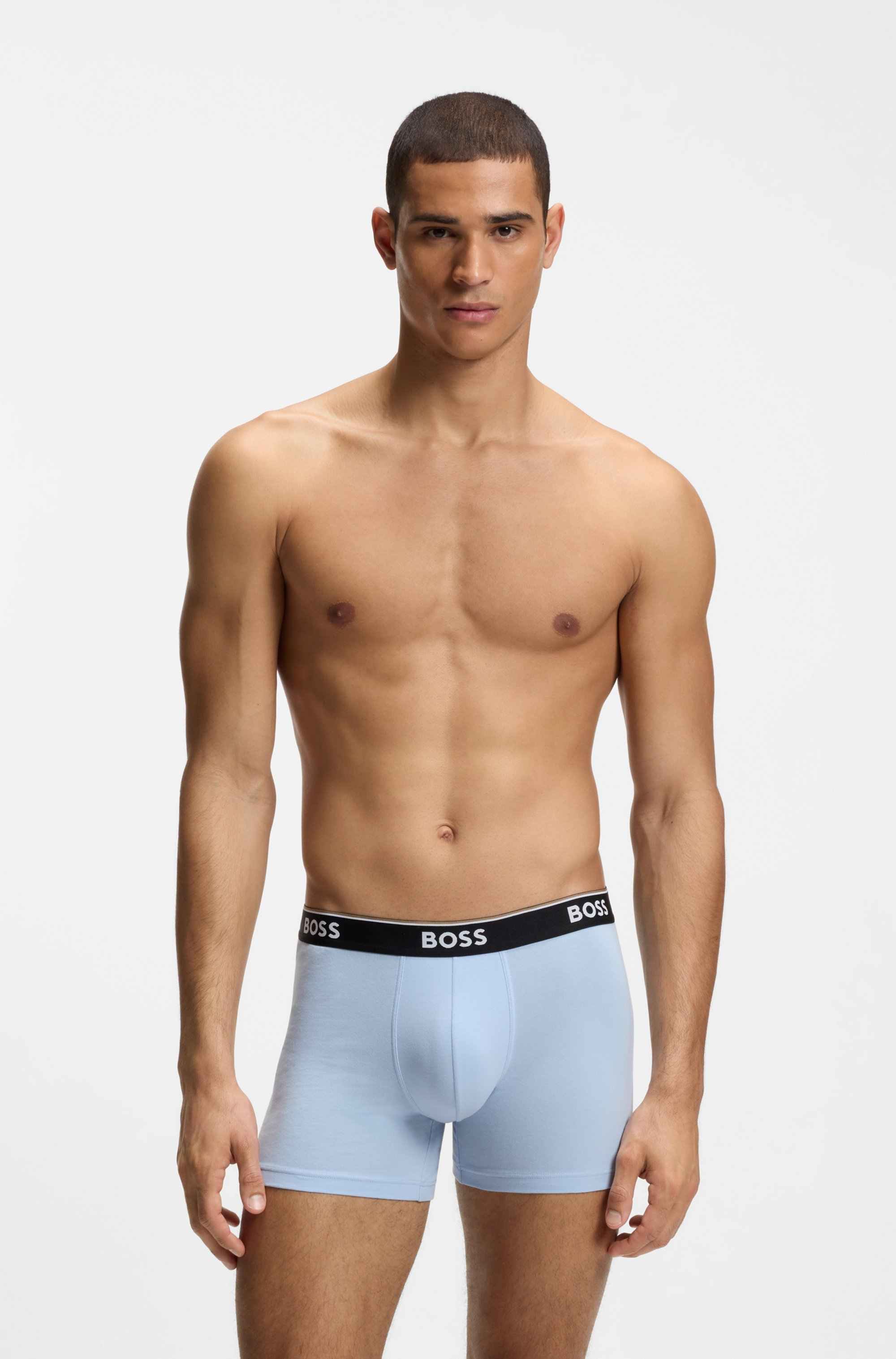 Three-pack of logo-waistband boxer briefs