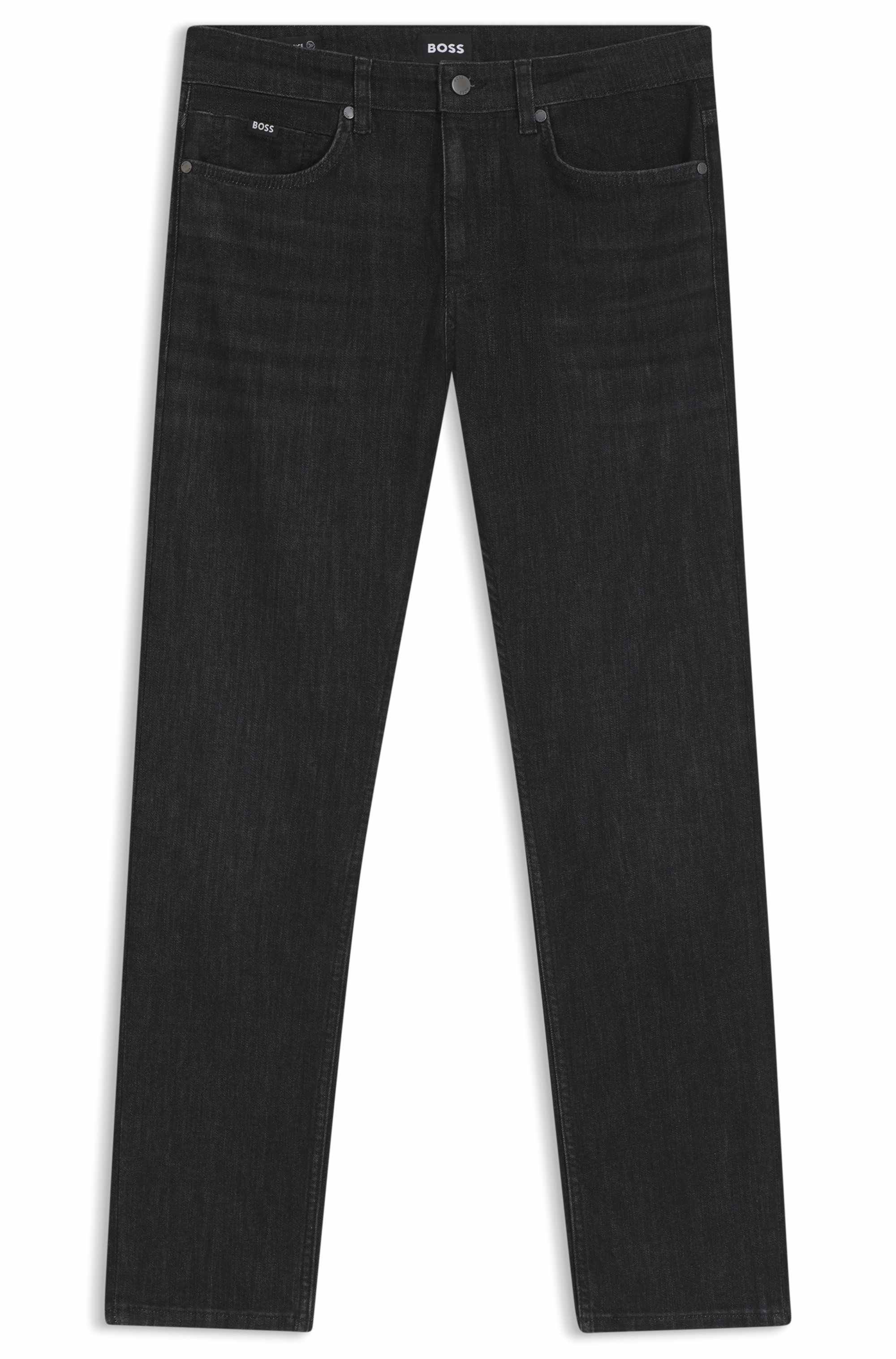 Delaware slim-fit jeans in grey wrinkle-resistant denim